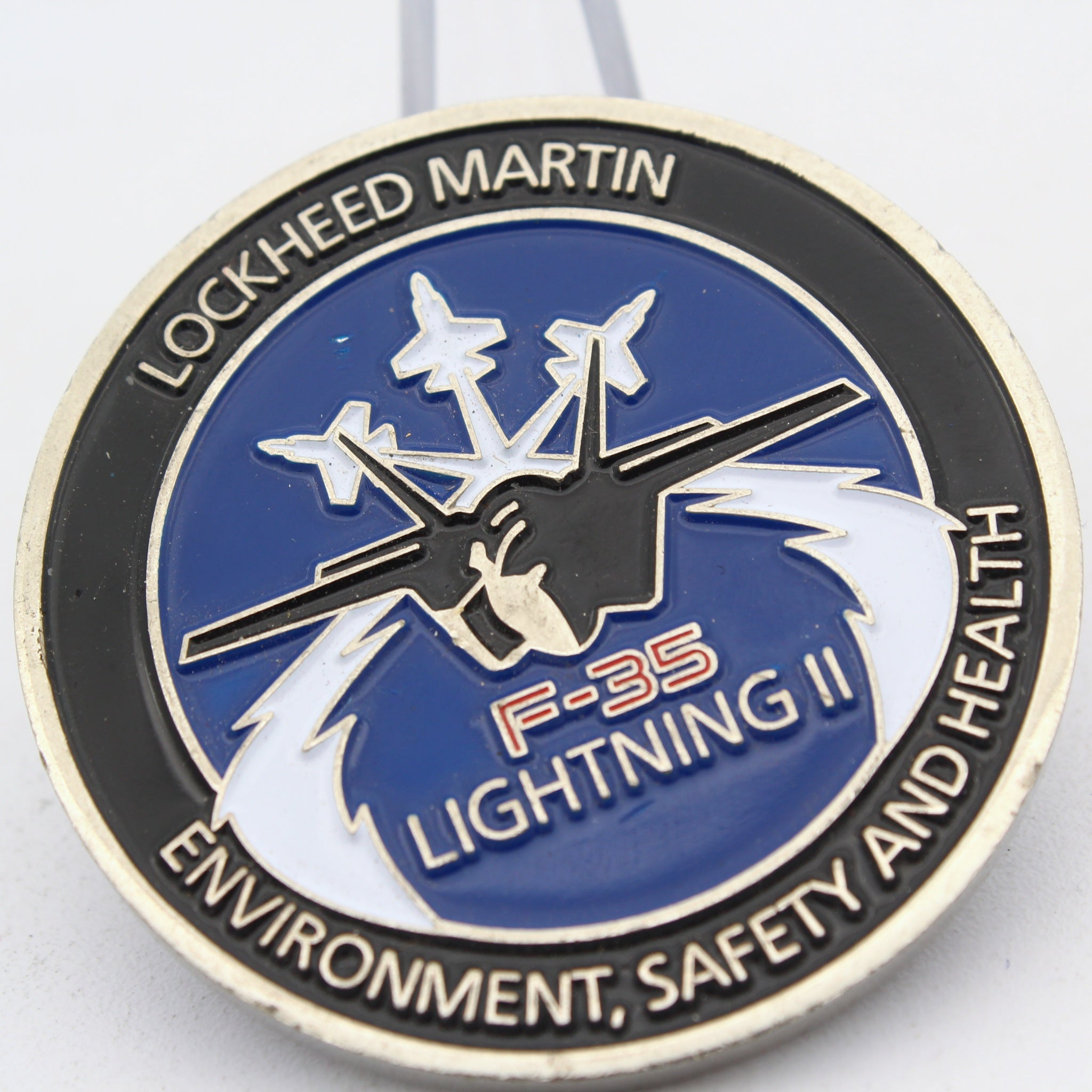 Lockheed Martin F-35 Lightning II Challenge Coin Target Zero JSF Program 1.75" Pre-owned