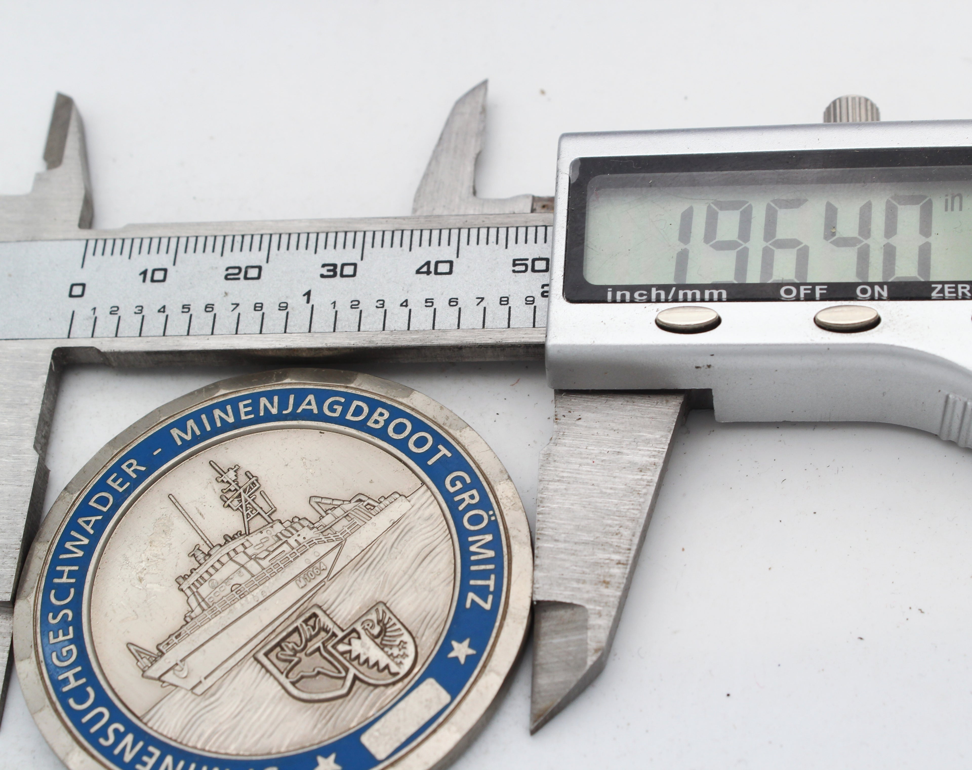 German Navy Minehunter Grömitz Challenge Coin 3rd Mine Countermeasure Squadron
