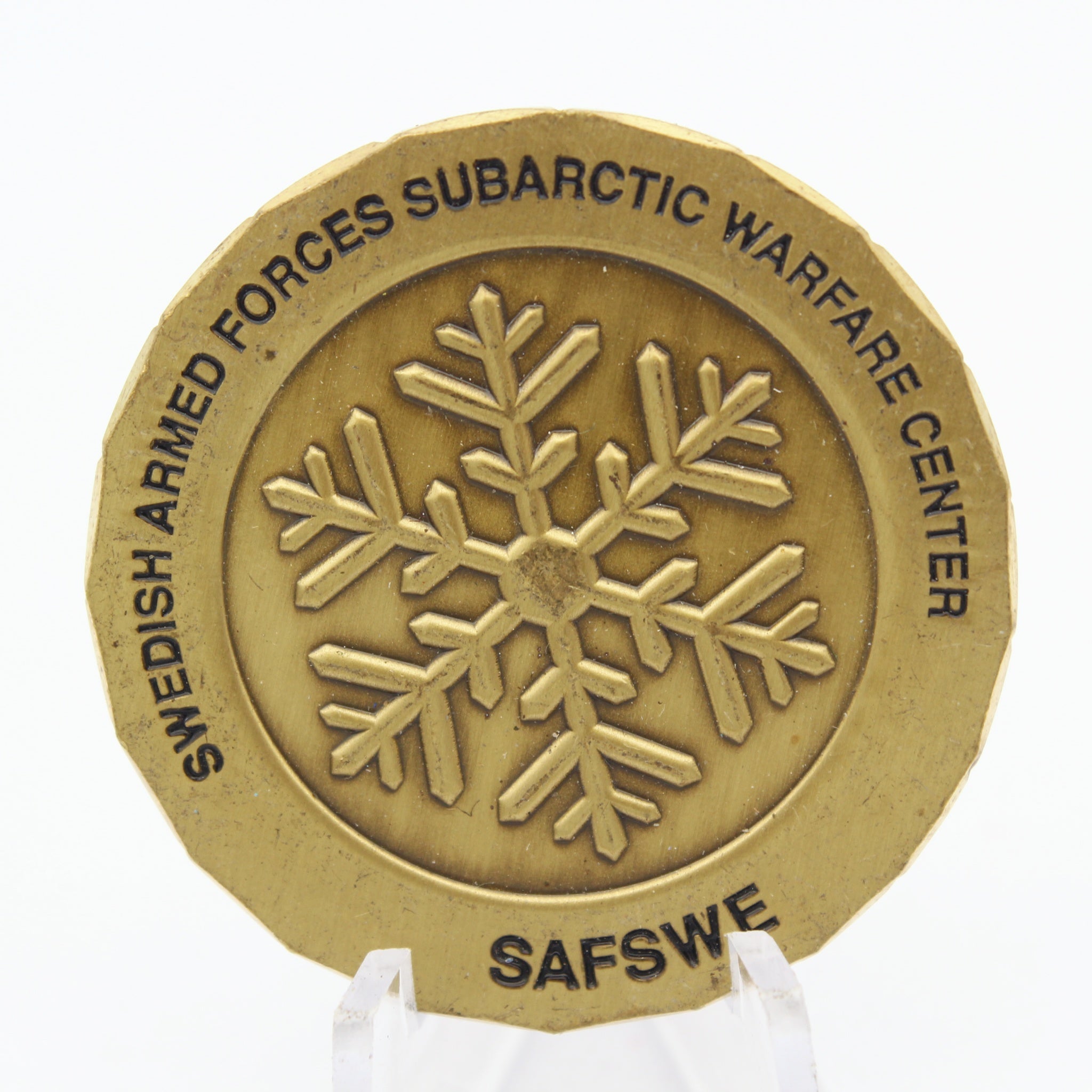 Swedish Armed Forces Norrbotten Regiment Subarctic Warfare Challenge Coin 1.5" Pre-owned