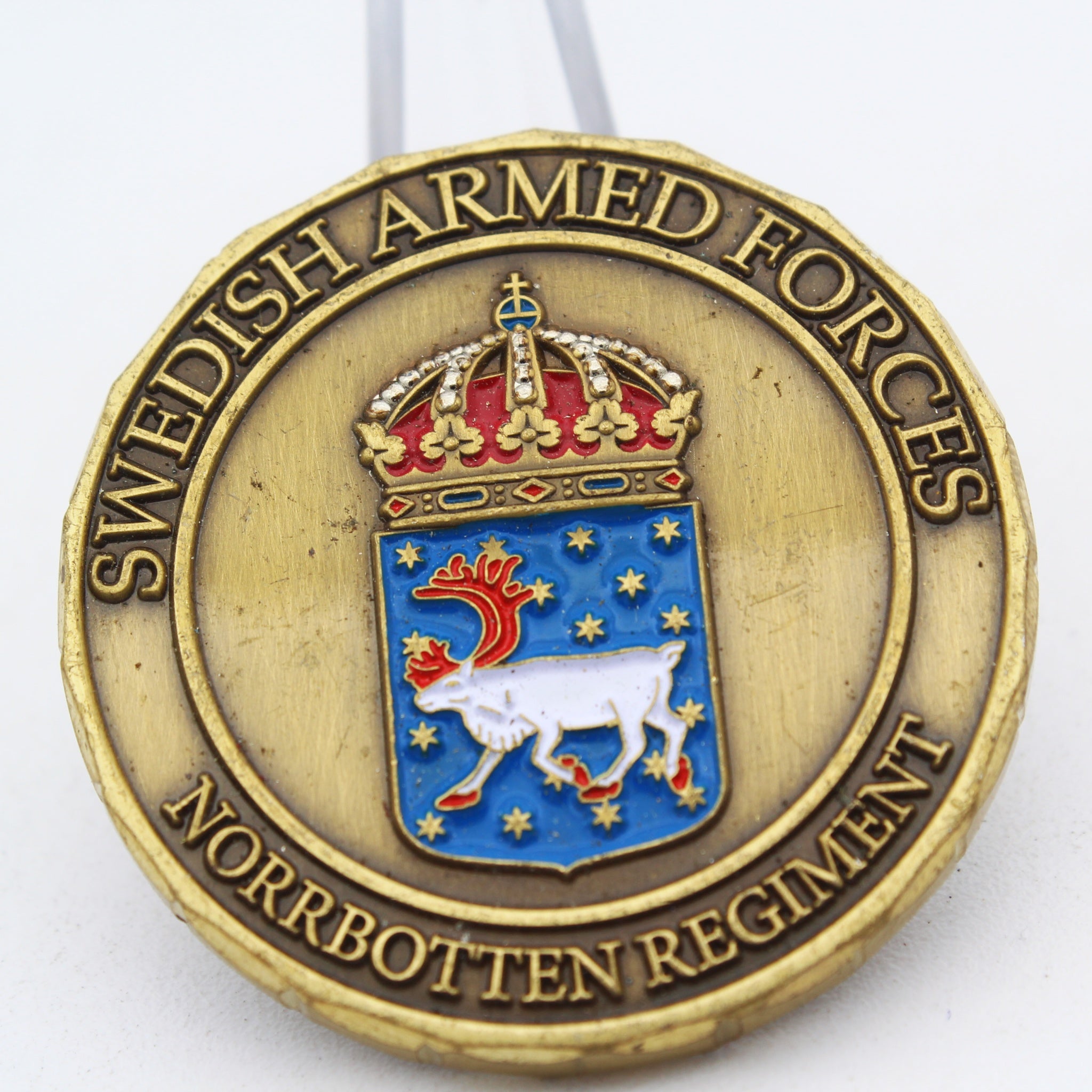 Swedish Armed Forces Norrbotten Regiment Subarctic Warfare Challenge Coin 1.5" Pre-owned