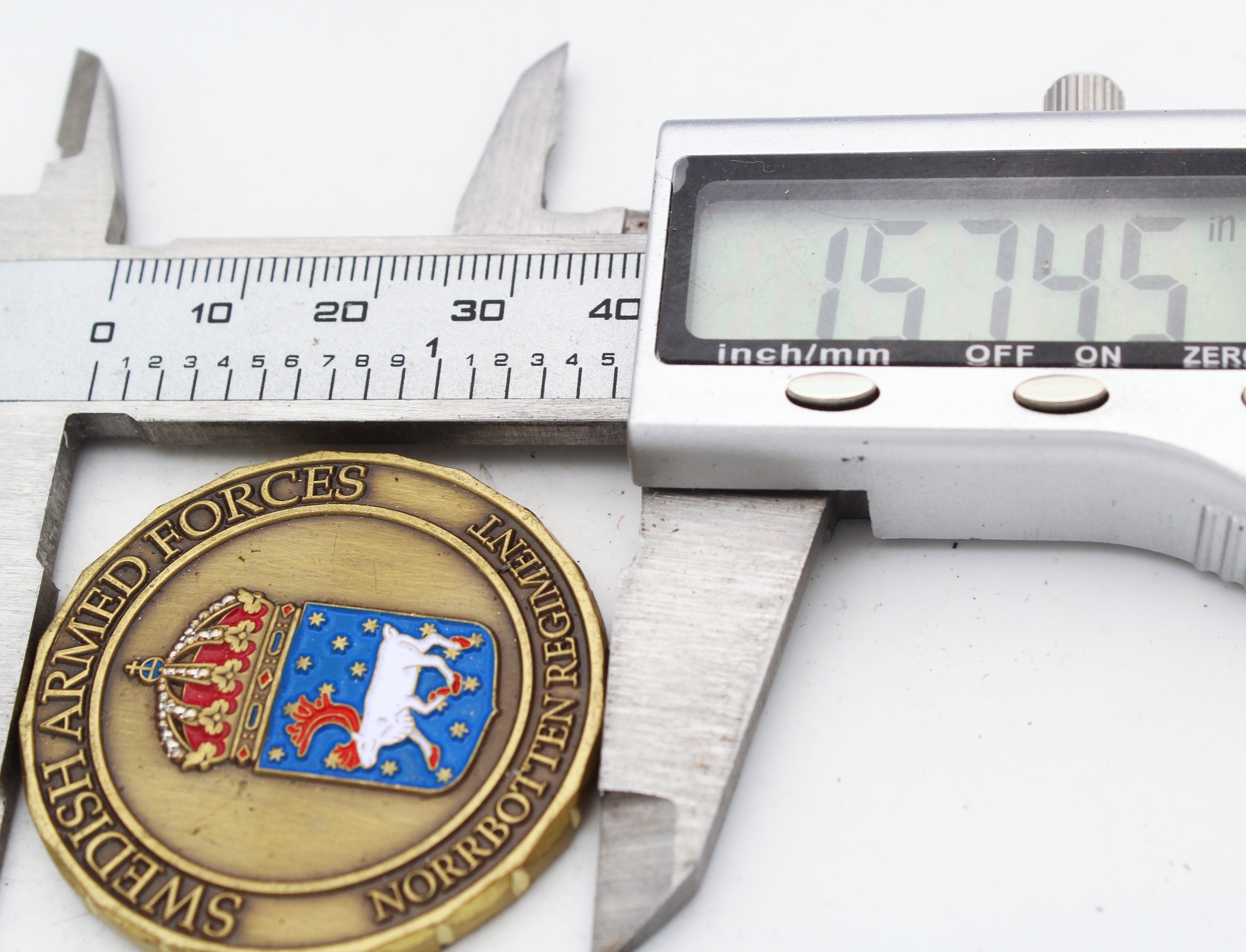 Swedish Armed Forces Norrbotten Regiment Subarctic Warfare Challenge Coin 1.5" Pre-owned