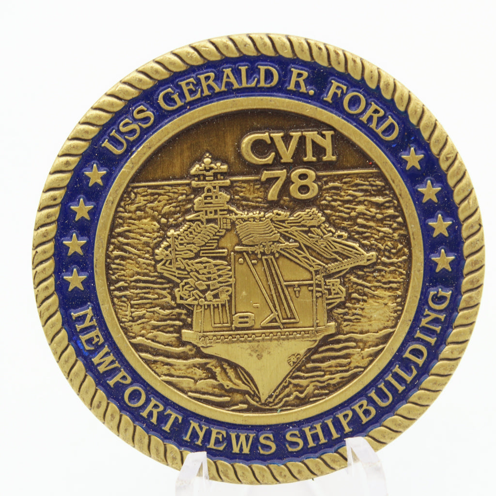 USS Gerald R. Ford CVN-78 Challenge Coin Newport News Shipbuilding