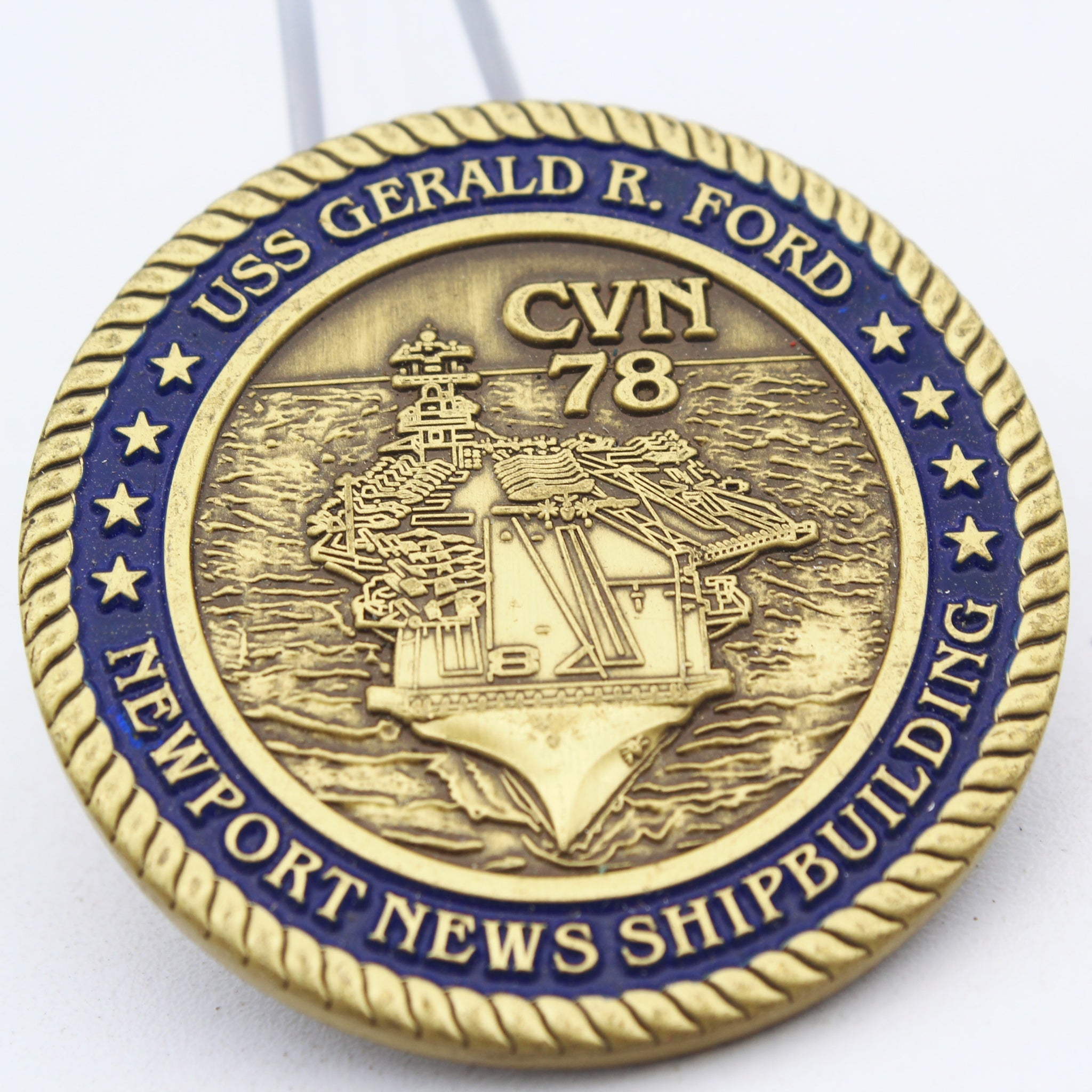 USS Gerald R. Ford CVN-78 Challenge Coin Newport News Shipbuilding