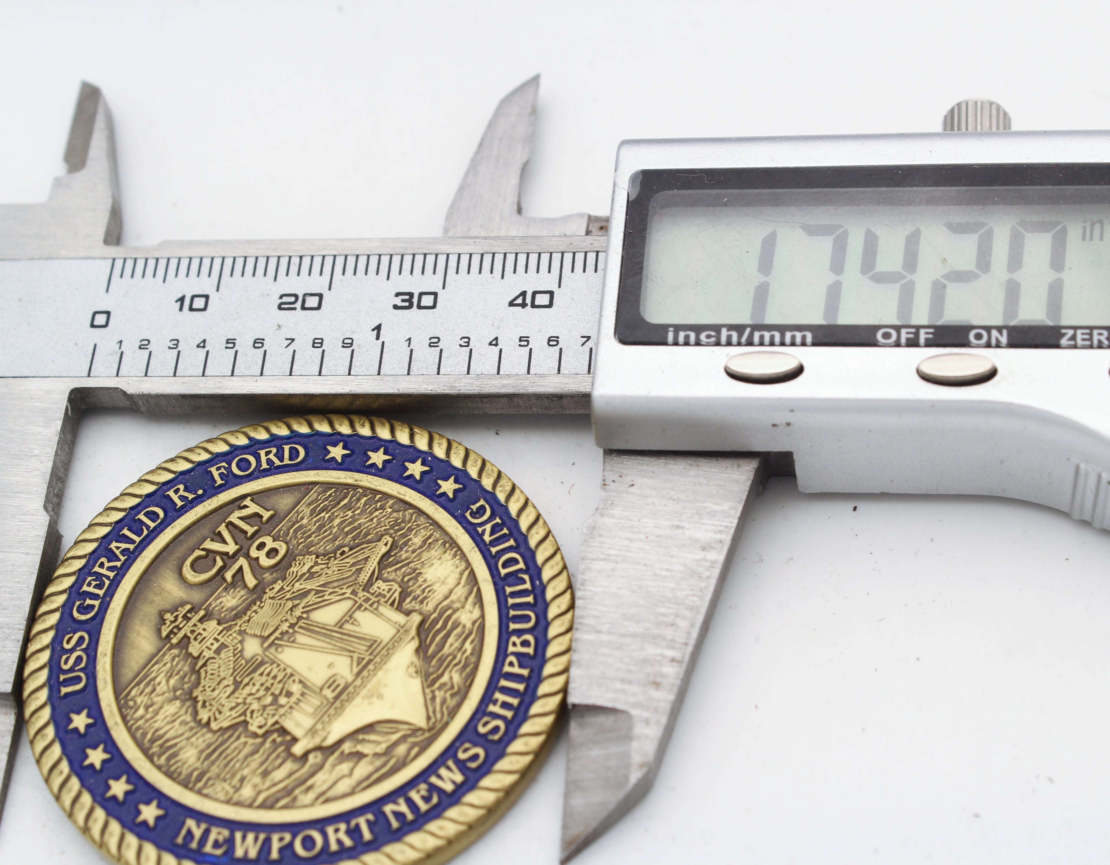 USS Gerald R. Ford CVN-78 Challenge Coin Newport News Shipbuilding