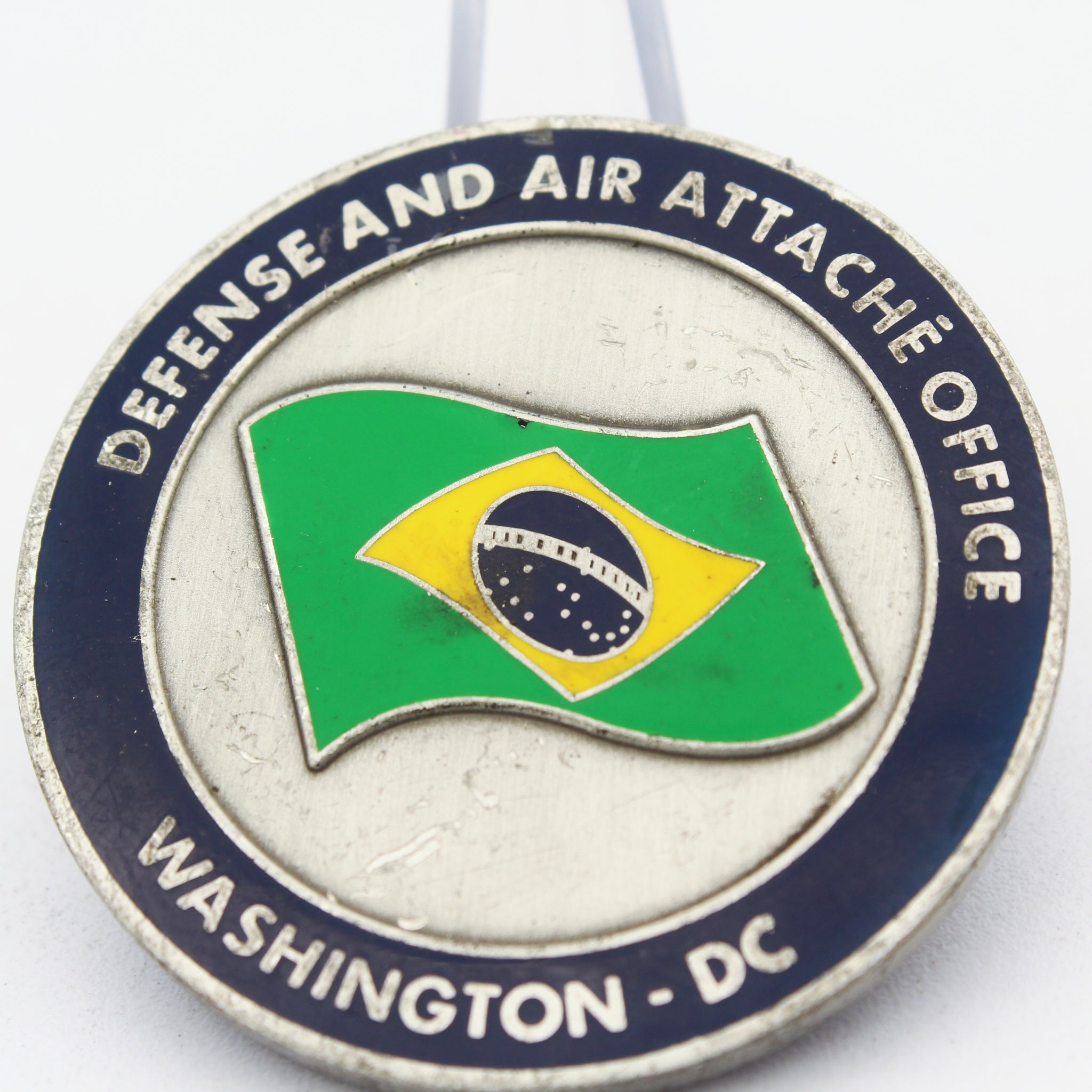 Brazilian Air Force Defense and Air Attaché Office Challenge Coin 1.75" Washington DC Pre-owned