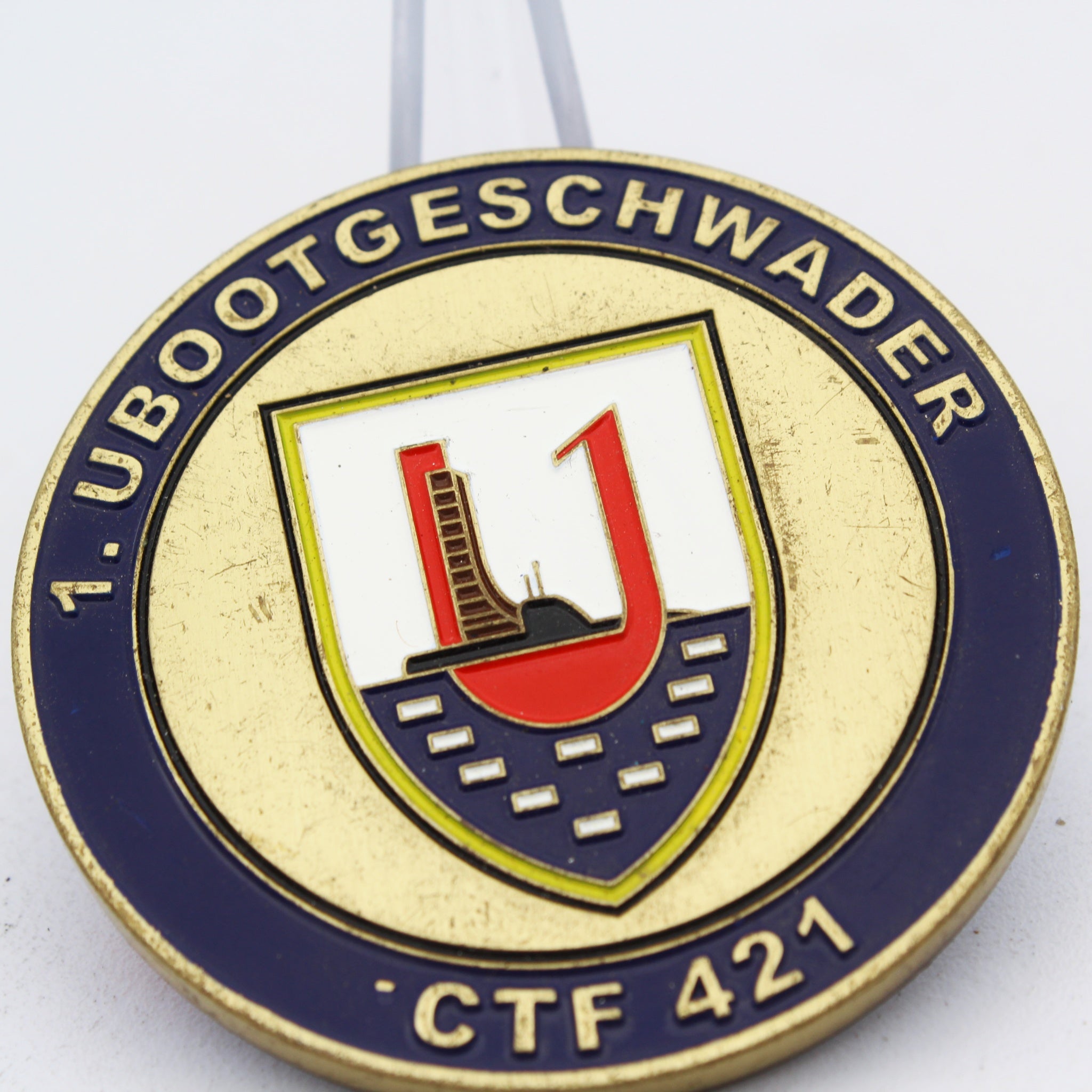 German Navy 1st Submarine Squadron CTF 421 EASTLANT 2017 Challenge Coin 2" Pre-owned