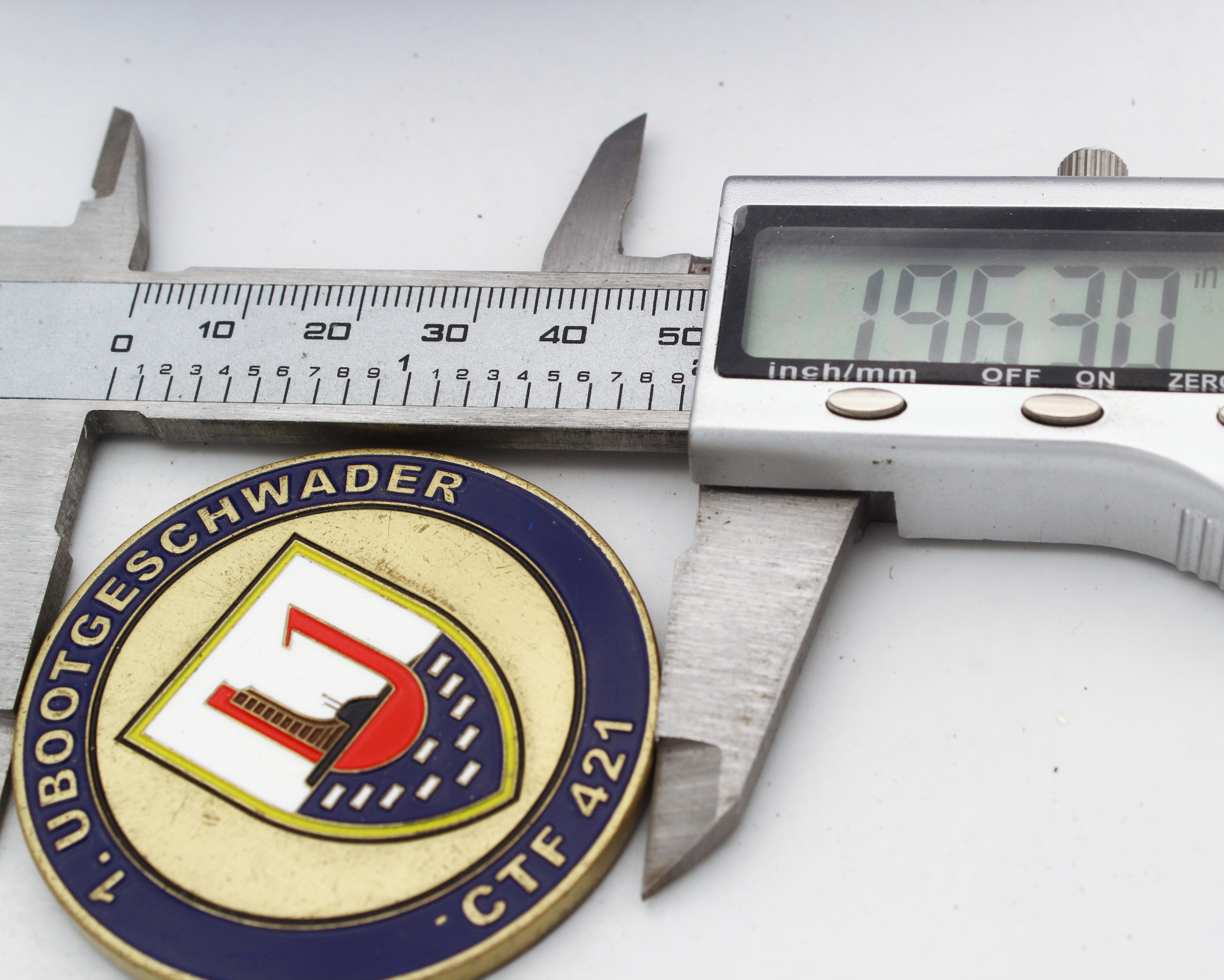 German Navy 1st Submarine Squadron CTF 421 EASTLANT 2017 Challenge Coin 2" Pre-owned