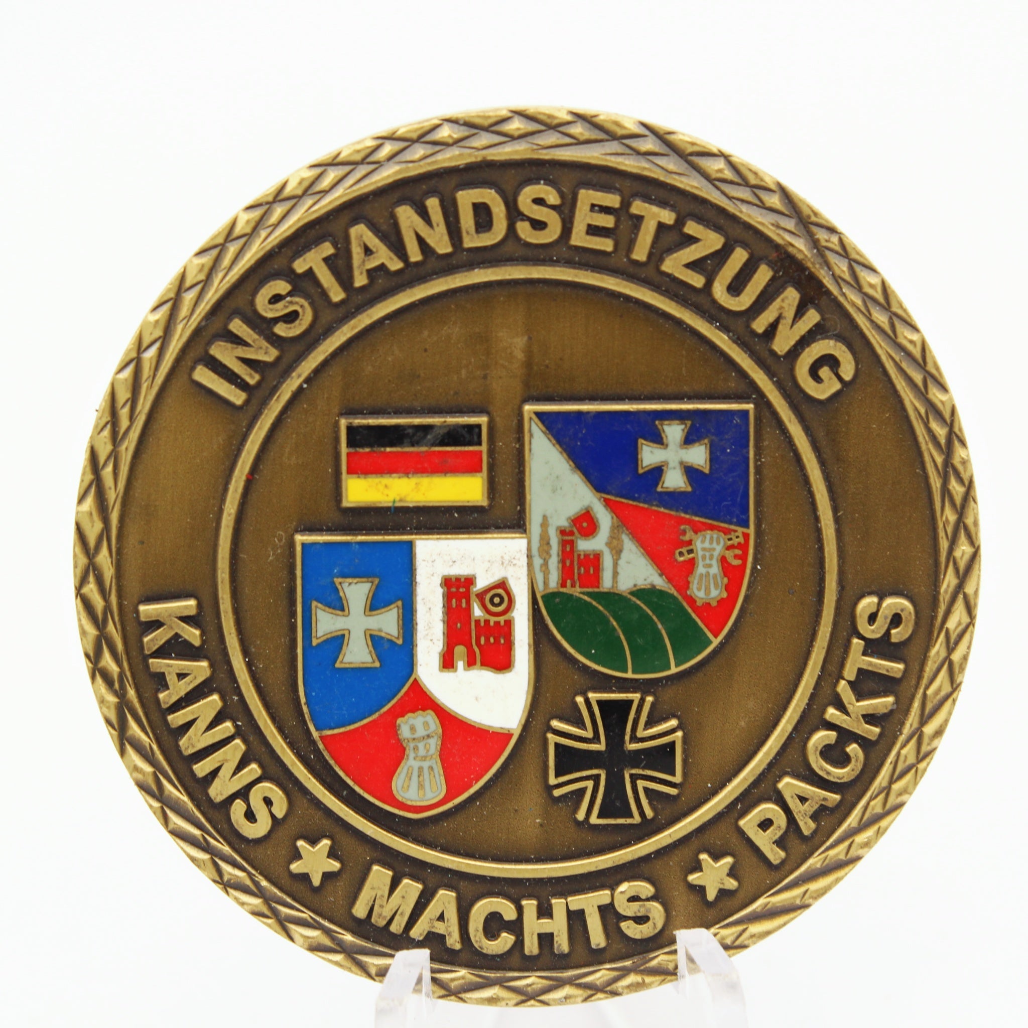 German Army Logistics Battalion 461 Maintenance Challenge Coin Bundeswehr Military Collectible Pre-owned