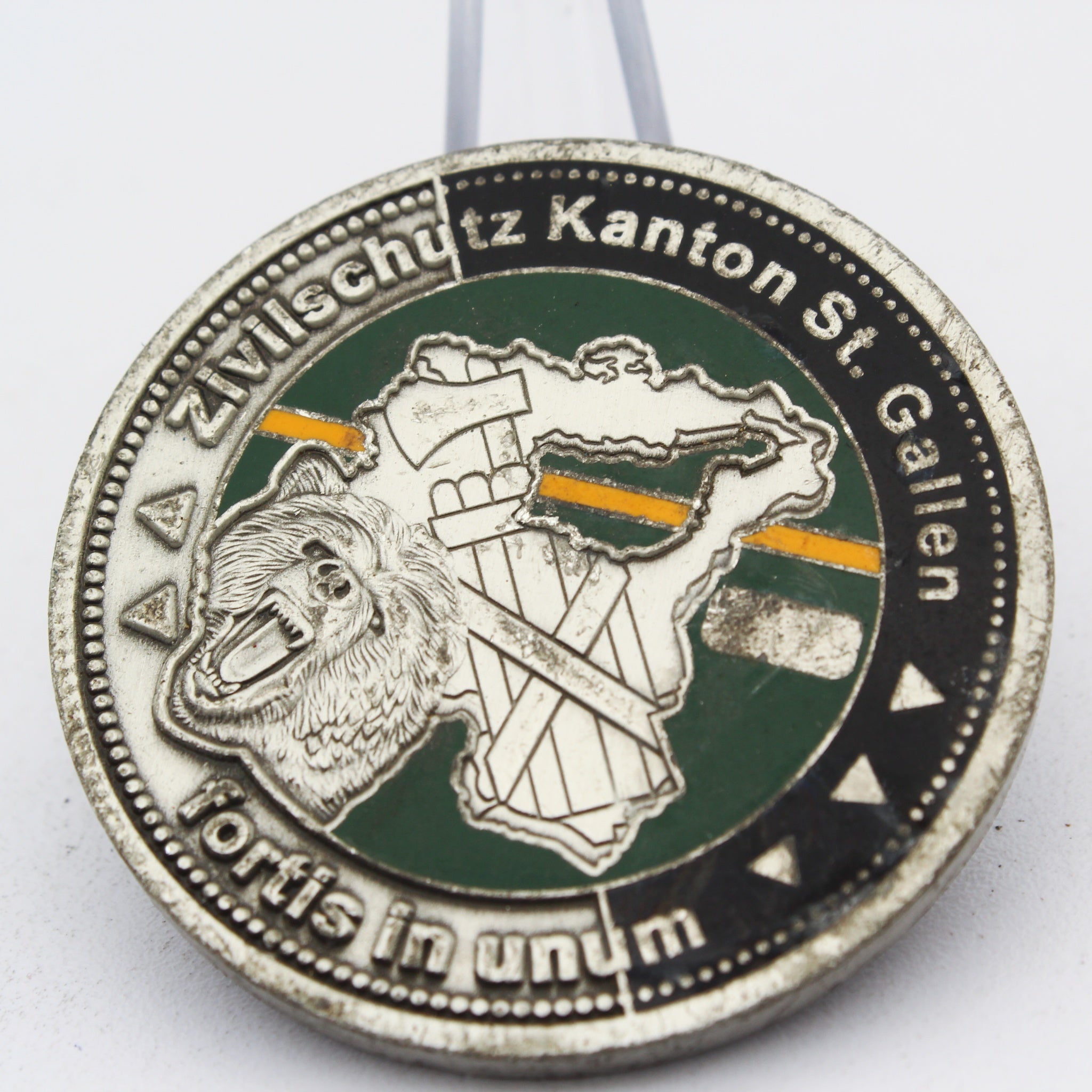 Swiss Civil Protection St Gallen Zivilschutz Challenge Coin Emergency Service Pre-owned