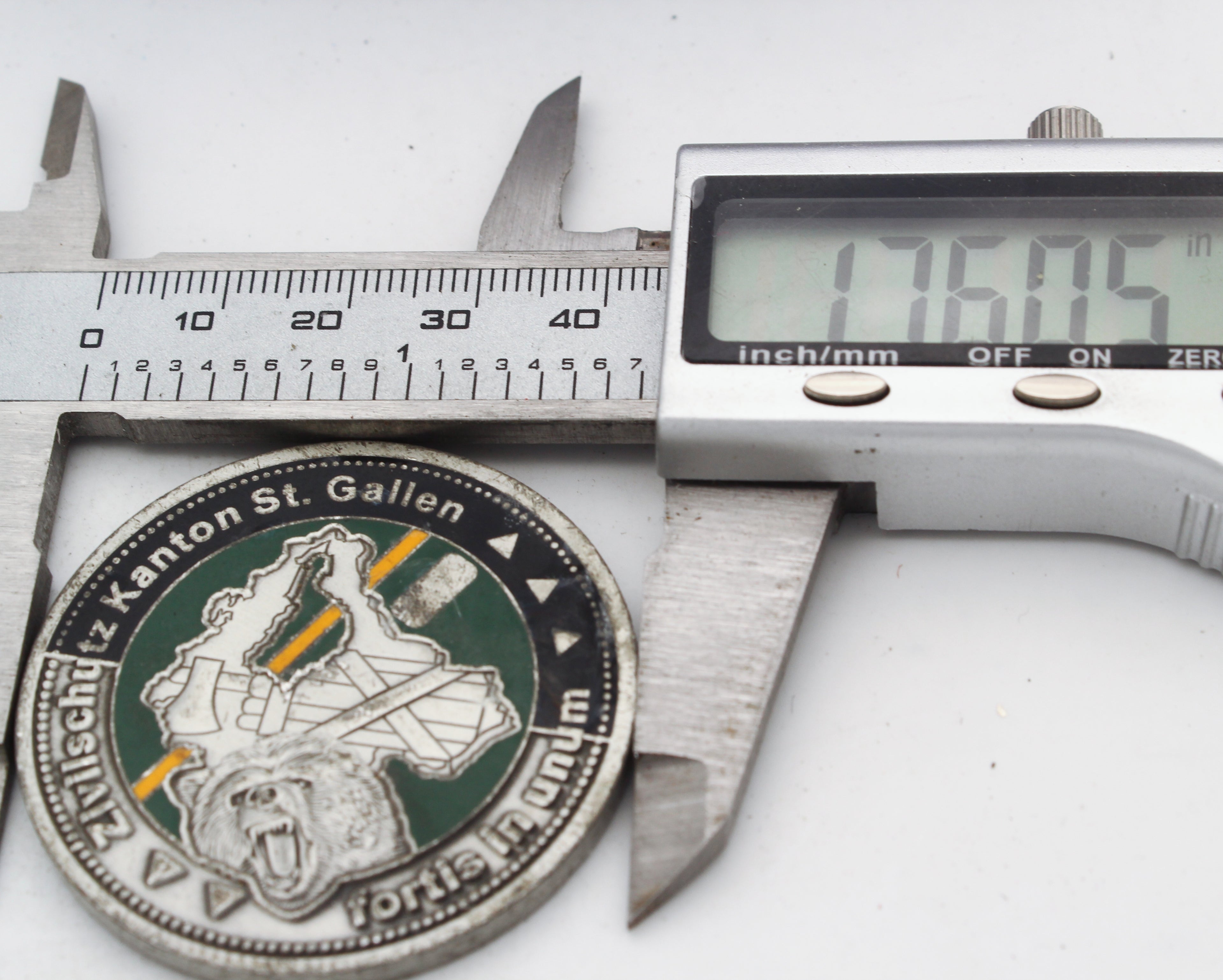 Swiss Civil Protection St Gallen Zivilschutz Challenge Coin Emergency Service Pre-owned