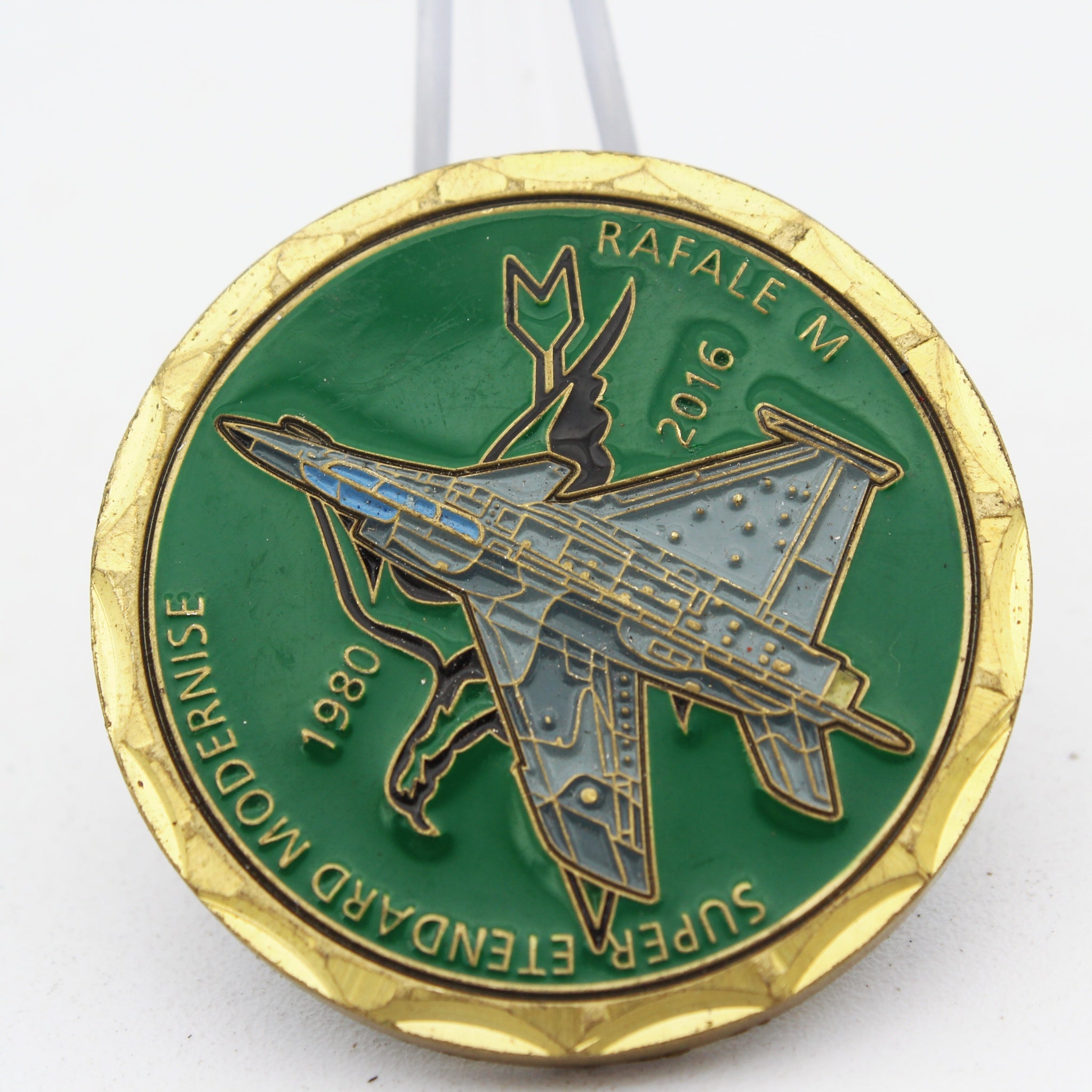 French Navy Rafale M 17eme Flottille de Chasse Embarquee Challenge Coin 1.5" Pre-owned