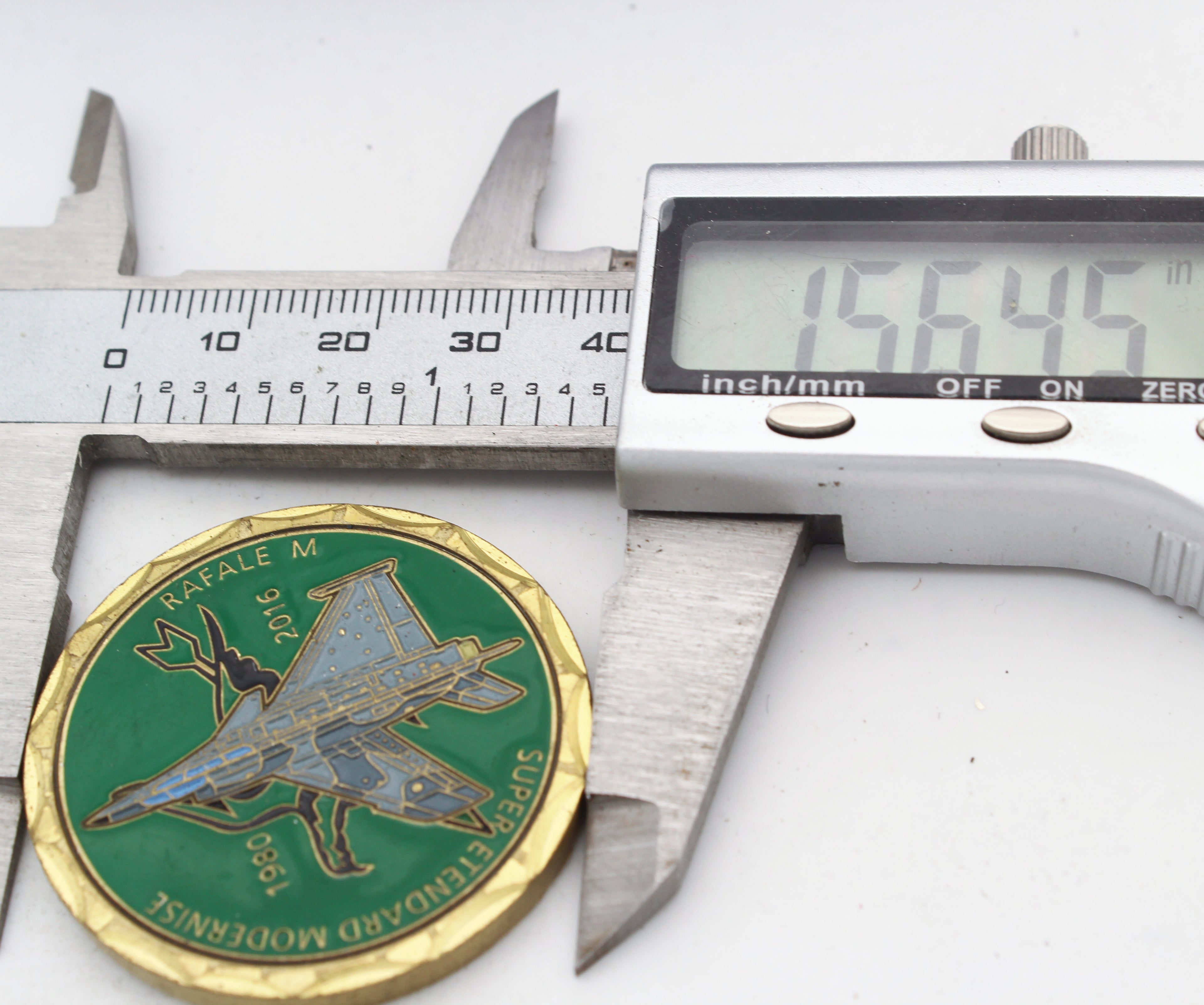 French Navy Rafale M 17eme Flottille de Chasse Embarquee Challenge Coin 1.5" Pre-owned