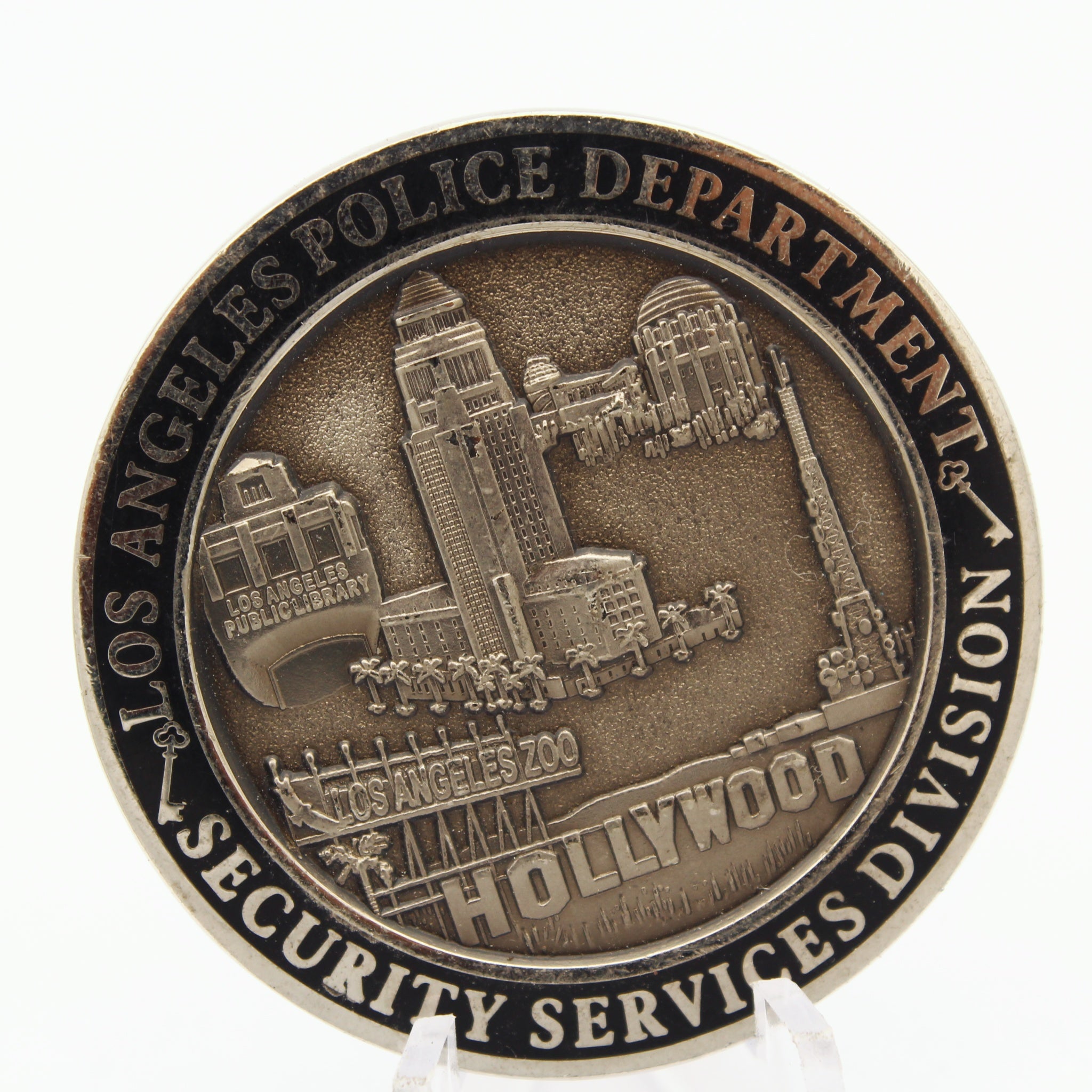 Los Angeles Police Department Security Services Division 36 Challenge Coin Hollywood Pre-owned