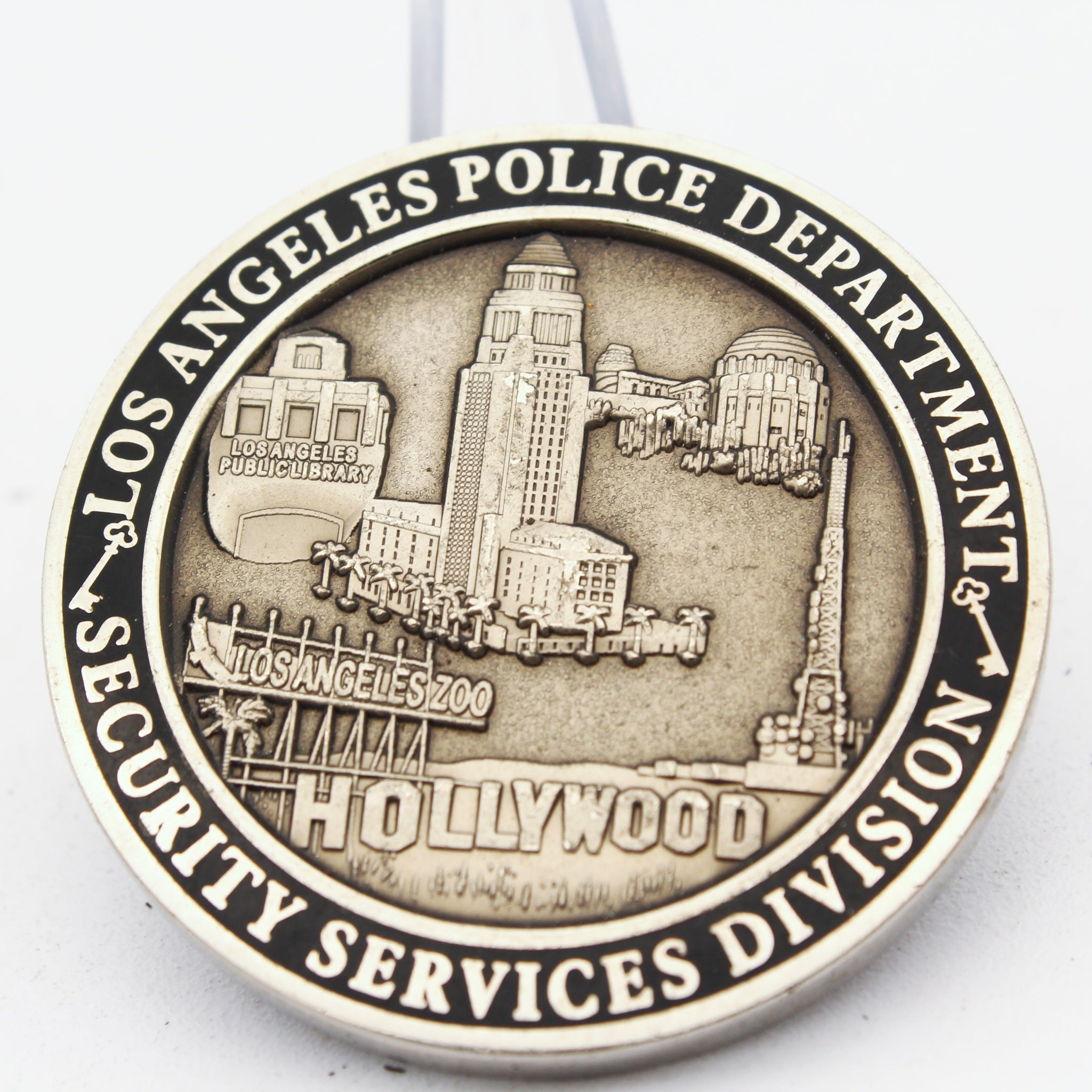 Los Angeles Police Department Security Services Division 36 Challenge Coin Hollywood Pre-owned