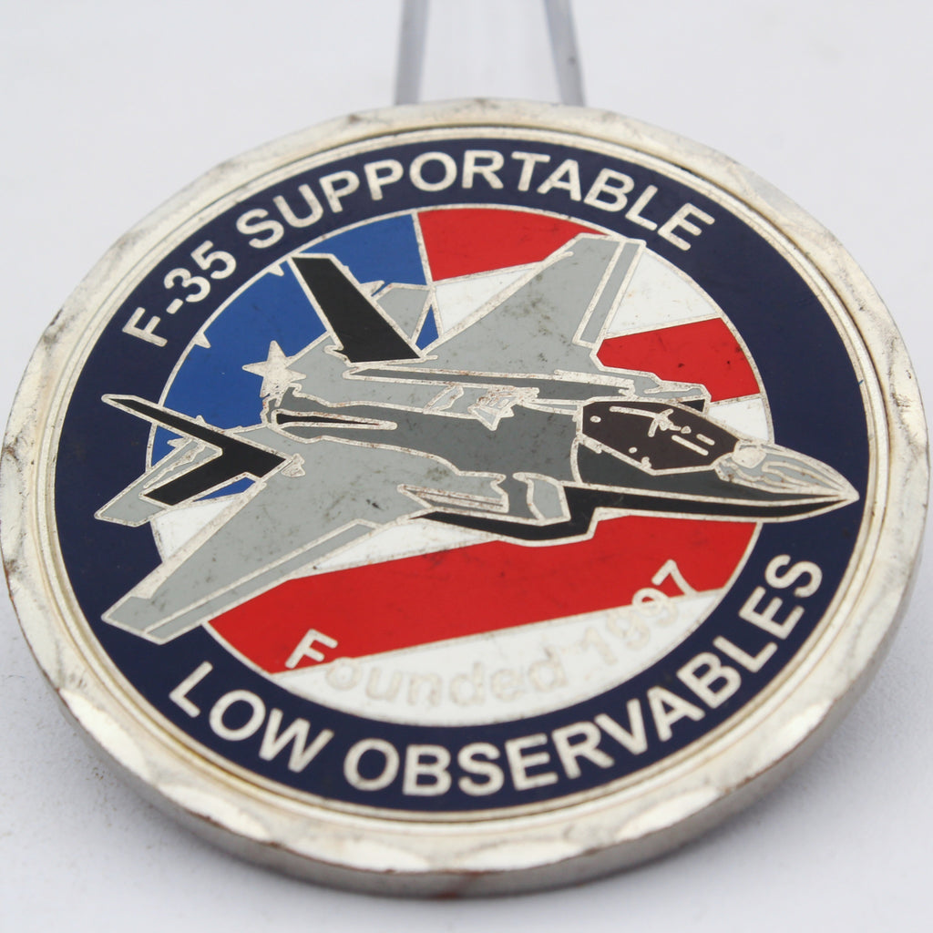 F-35 Supportable Low Observables 25th Anniversary Challenge Coin 2.0" Pre-owned
