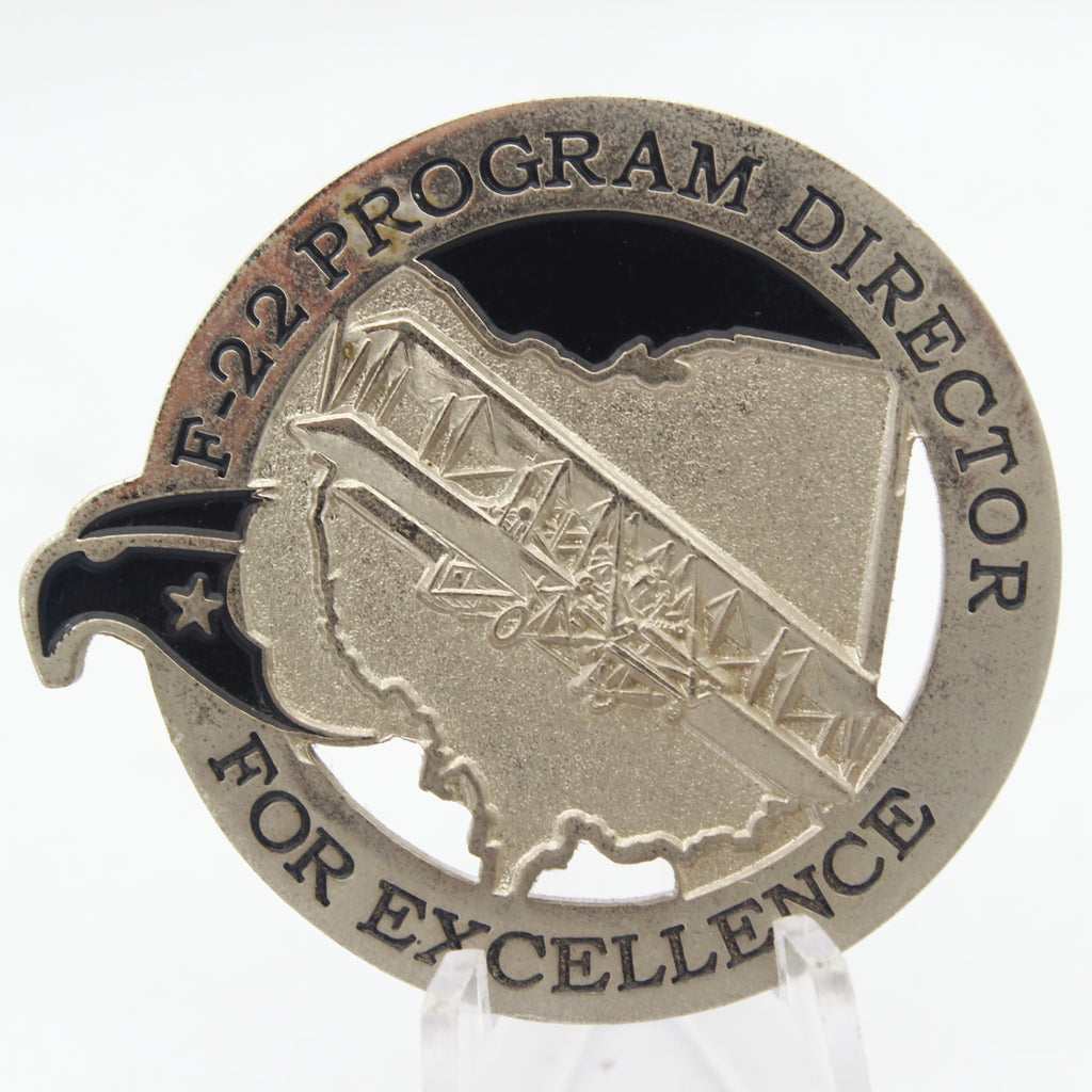 F-22 Raptor Nation Program Director For Excellence Challenge Coin 2.0" Pre-owned
