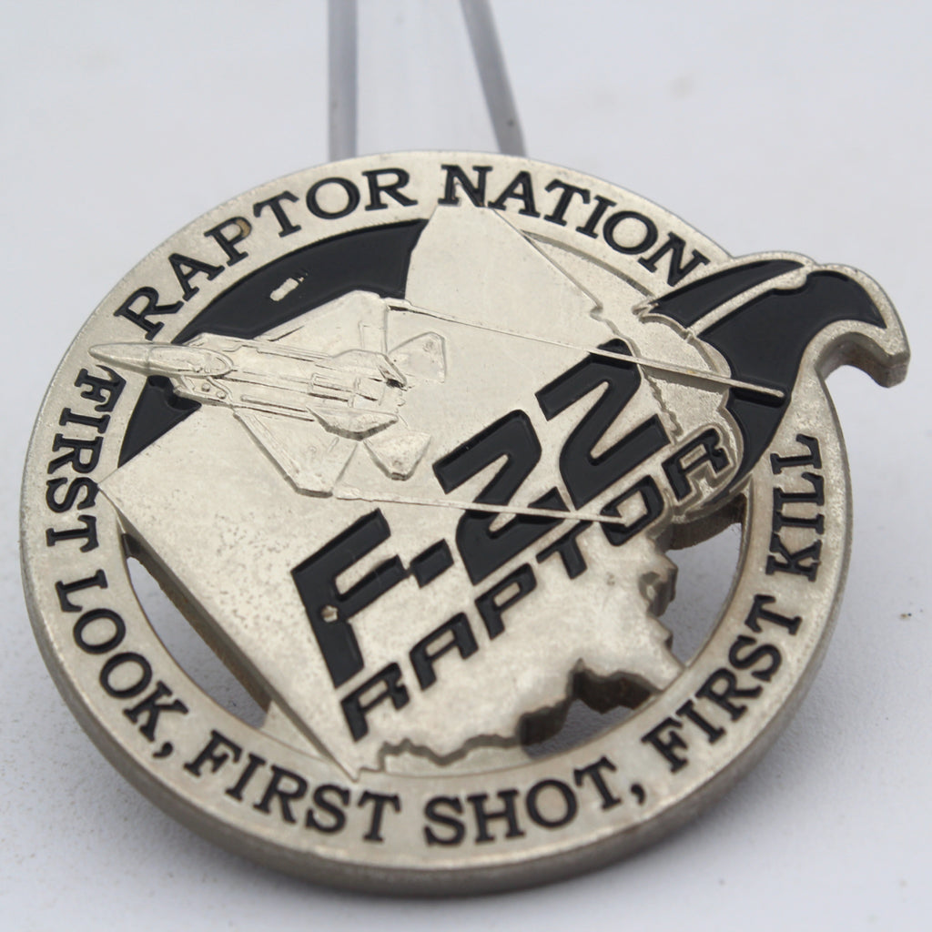 F-22 Raptor Nation Program Director For Excellence Challenge Coin 2.0" Pre-owned