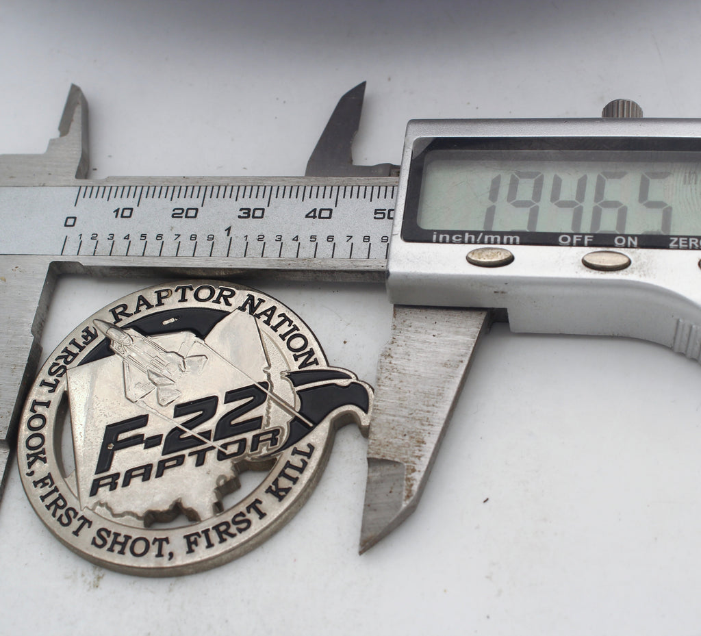 F-22 Raptor Nation Program Director For Excellence Challenge Coin 2.0" Pre-owned
