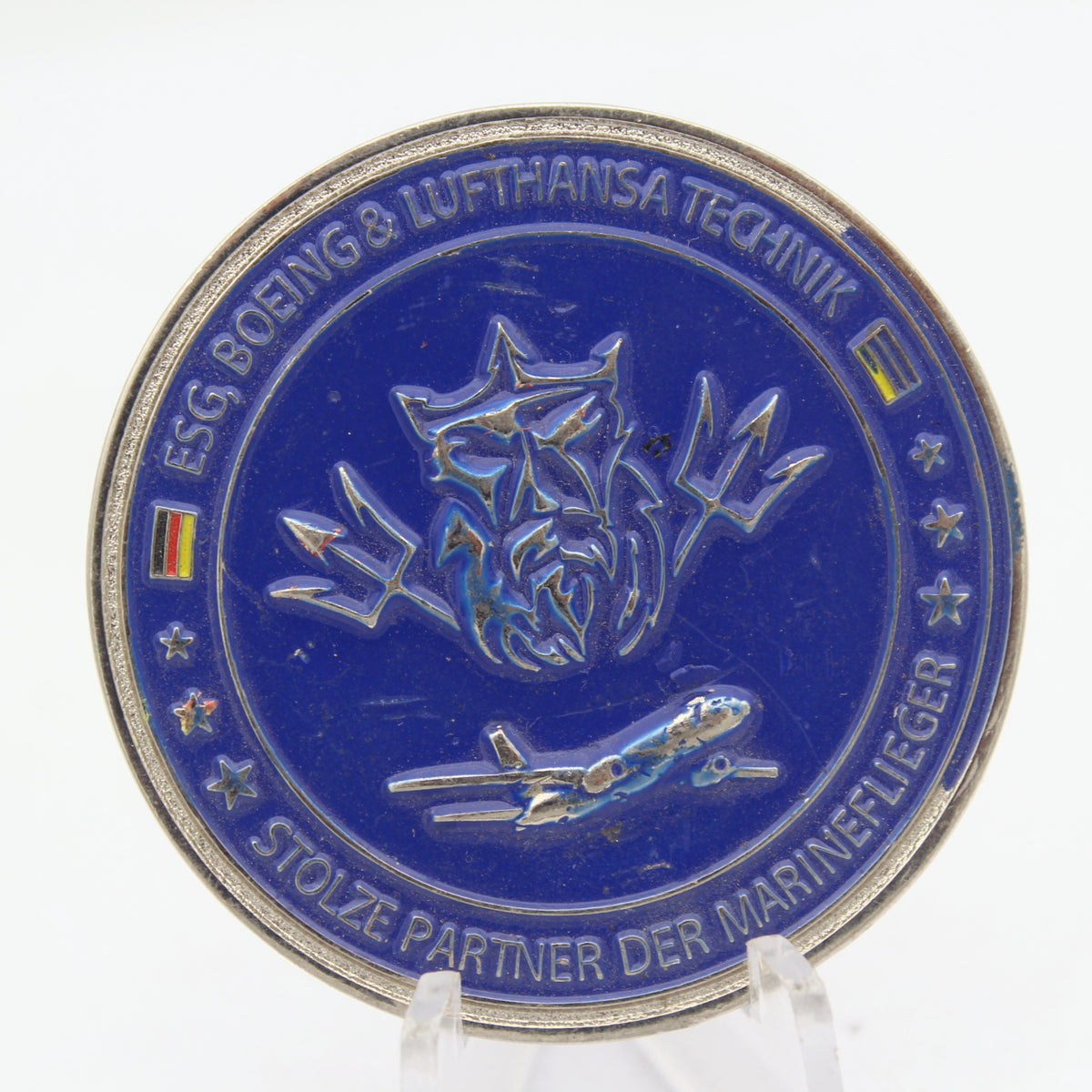 German Navy P-8A Poseidon Support Challenge Coin Military Aviation 1.75" Used