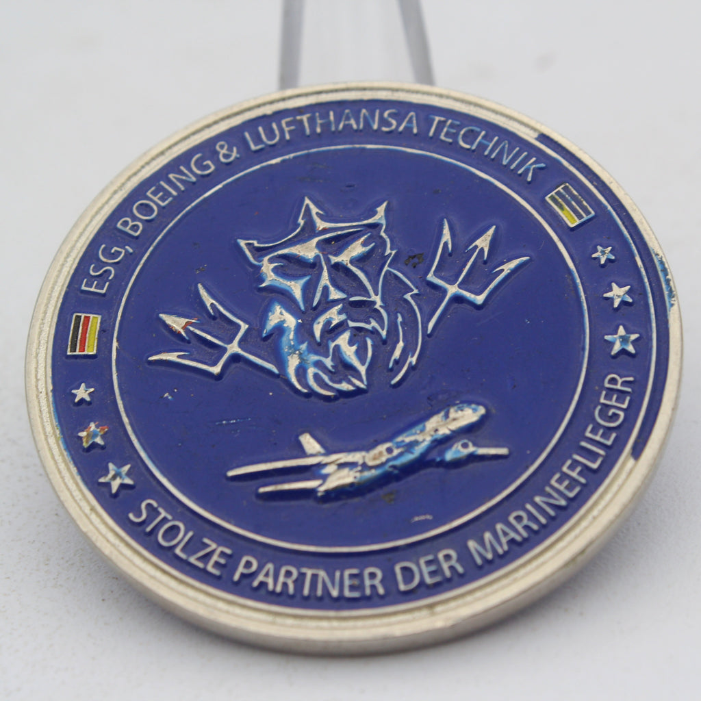 German Navy P-8A Poseidon Support Challenge Coin Military Aviation 1.75" Used