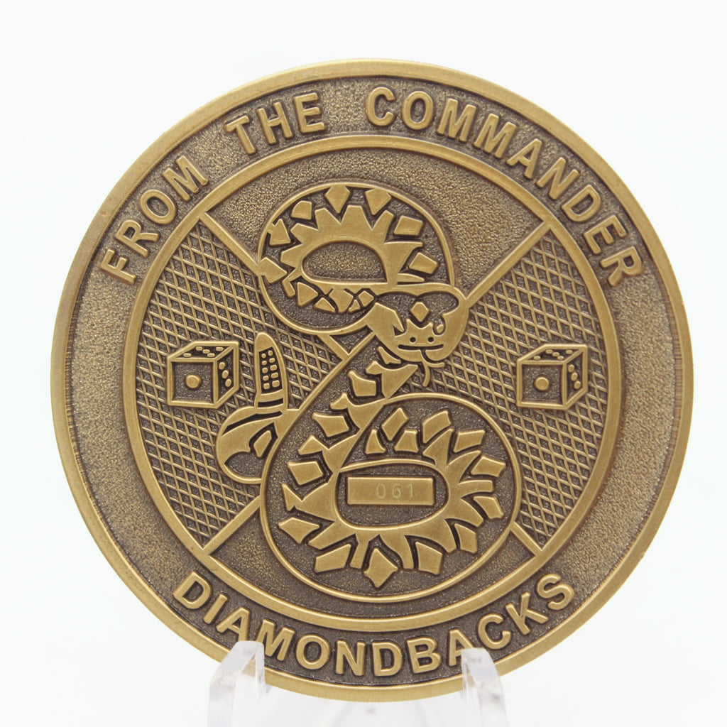 From the Commander Diamondbacks Challenge Coin