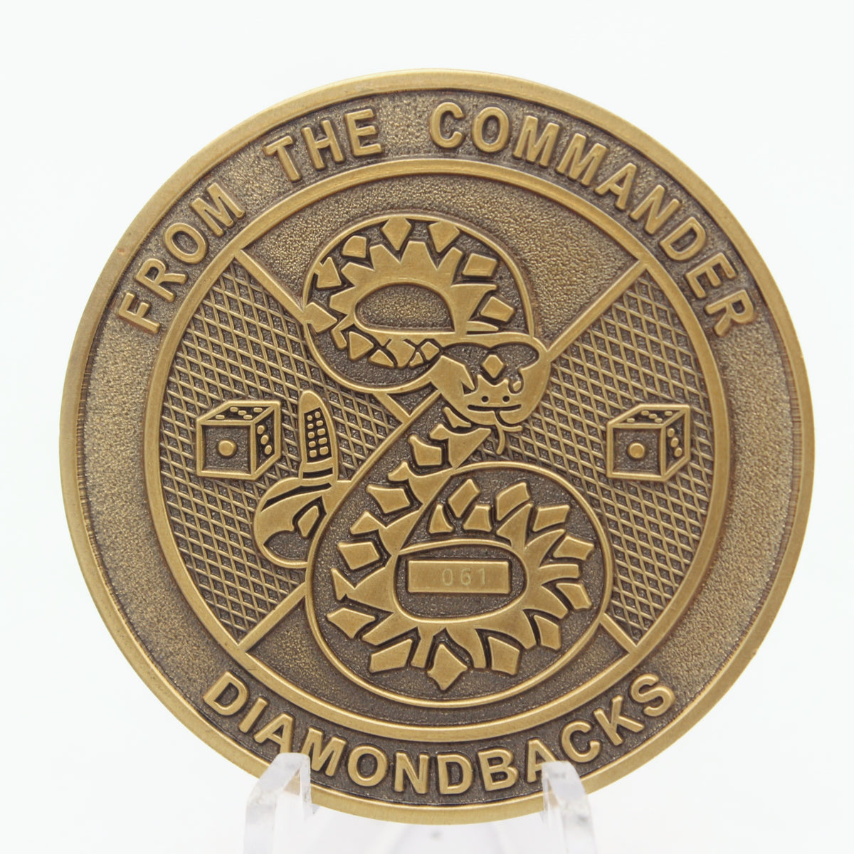 From the Commander Diamondbacks Challenge Coin