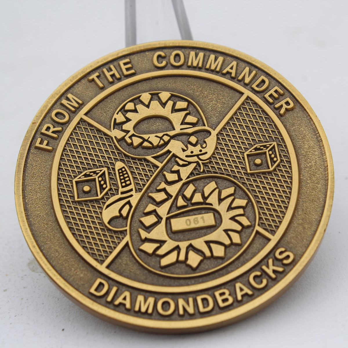 From the Commander Diamondbacks Challenge Coin