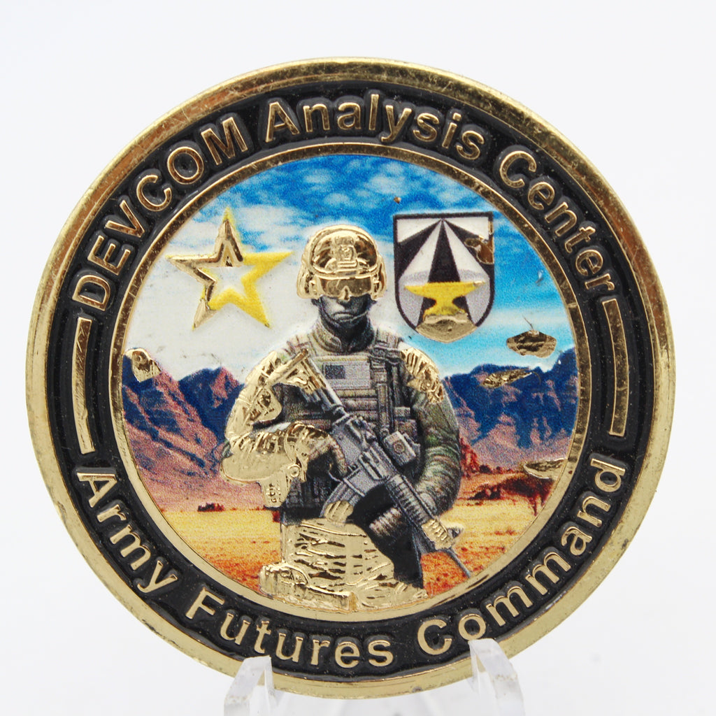 US Army DEVCOM Analysis Center Challenge Coin DAC Army Futures Command 1.75" Pre-owned