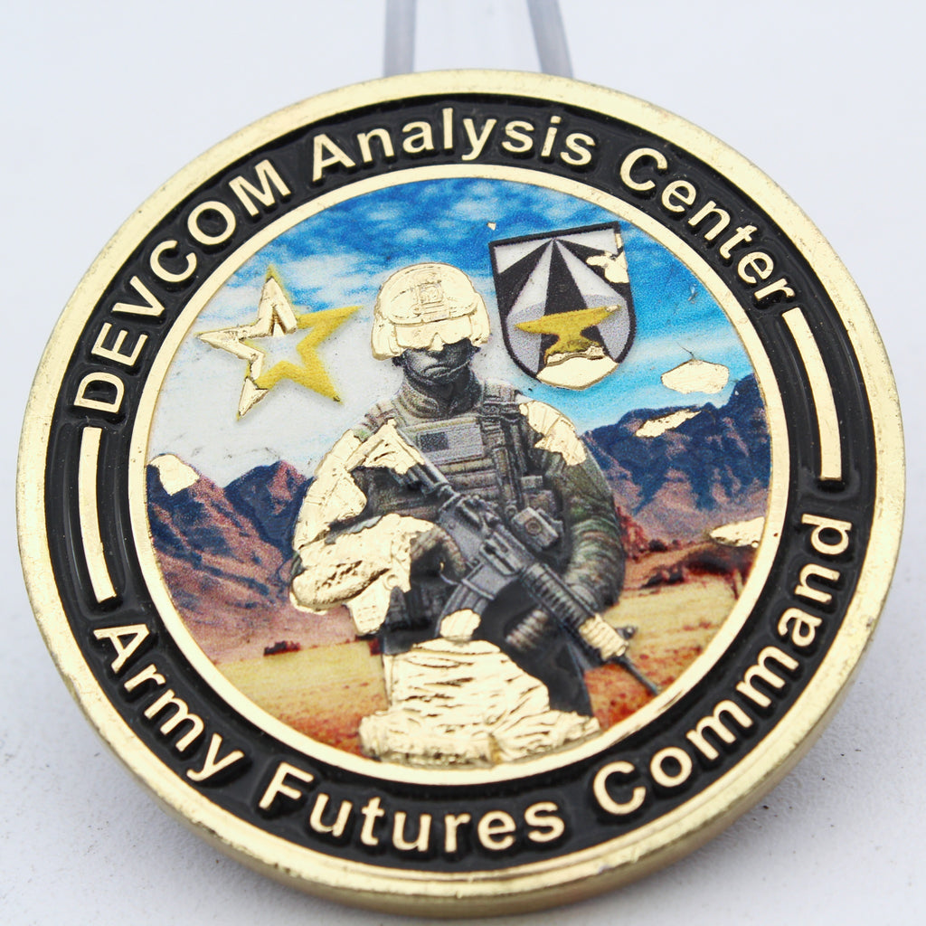 US Army DEVCOM Analysis Center Challenge Coin DAC Army Futures Command 1.75" Pre-owned