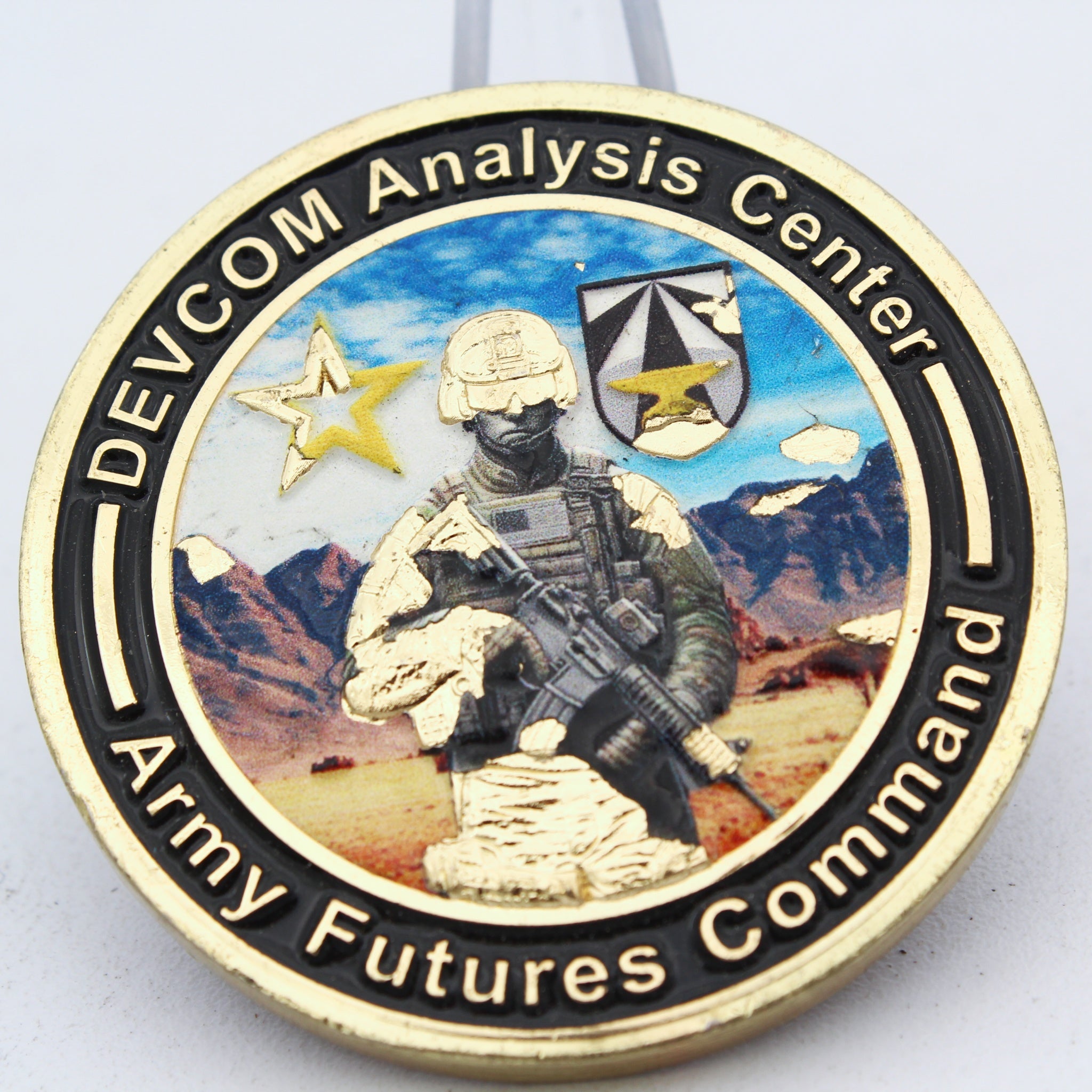 US Army DEVCOM Analysis Center Challenge Coin DAC Army Futures Command 1.75" Pre-owned