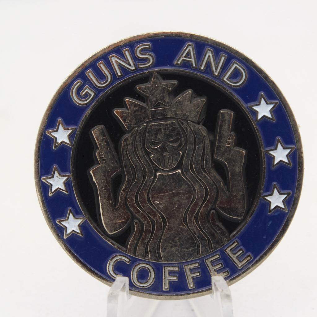 Los Angeles Police Department 911 Guns and Coffee Challenge Coin Pre-owned