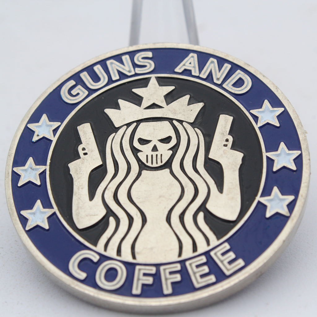 Los Angeles Police Department 911 Guns and Coffee Challenge Coin Pre-owned