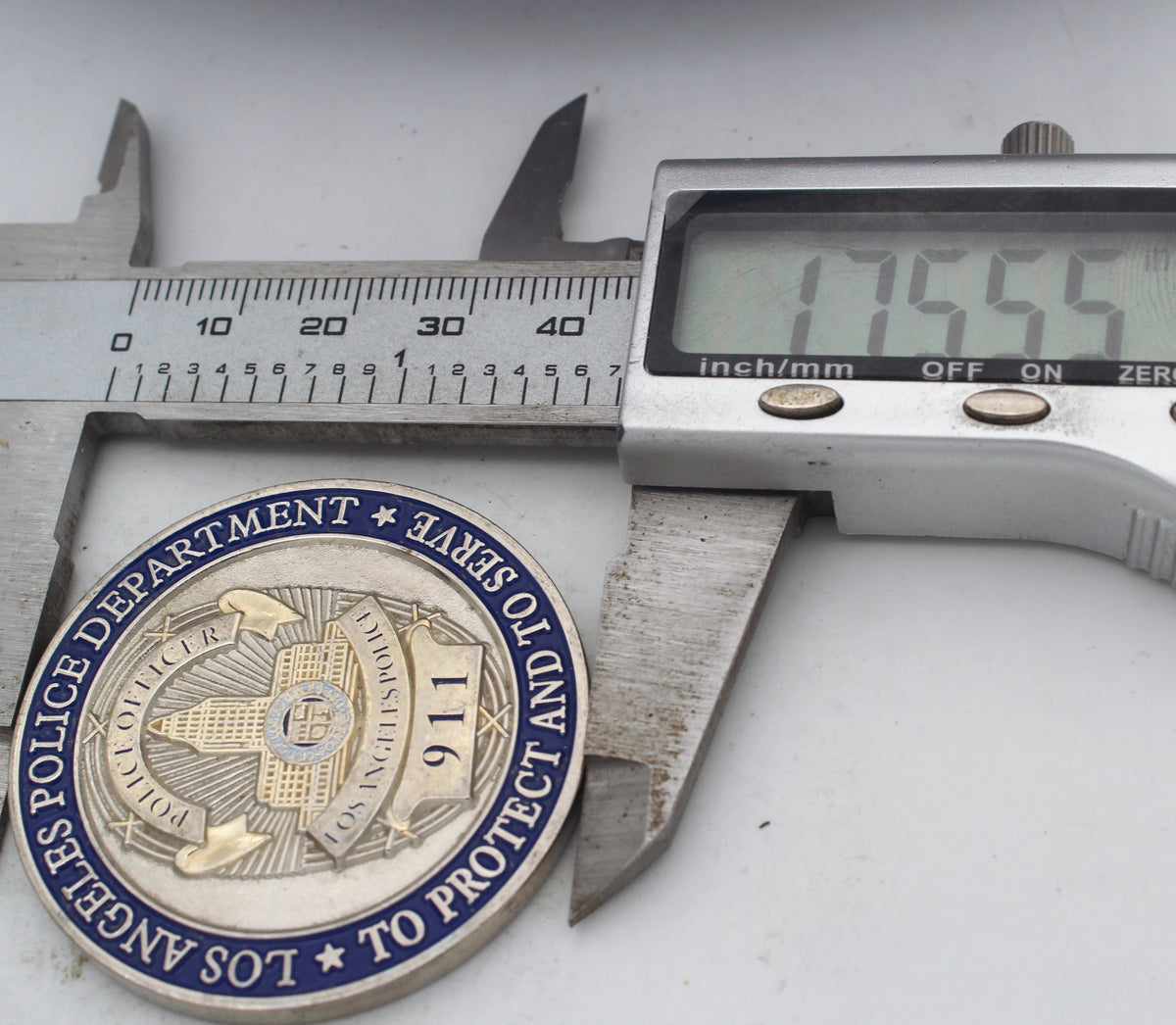 Los Angeles Police Department 911 Guns and Coffee Challenge Coin Pre-owned