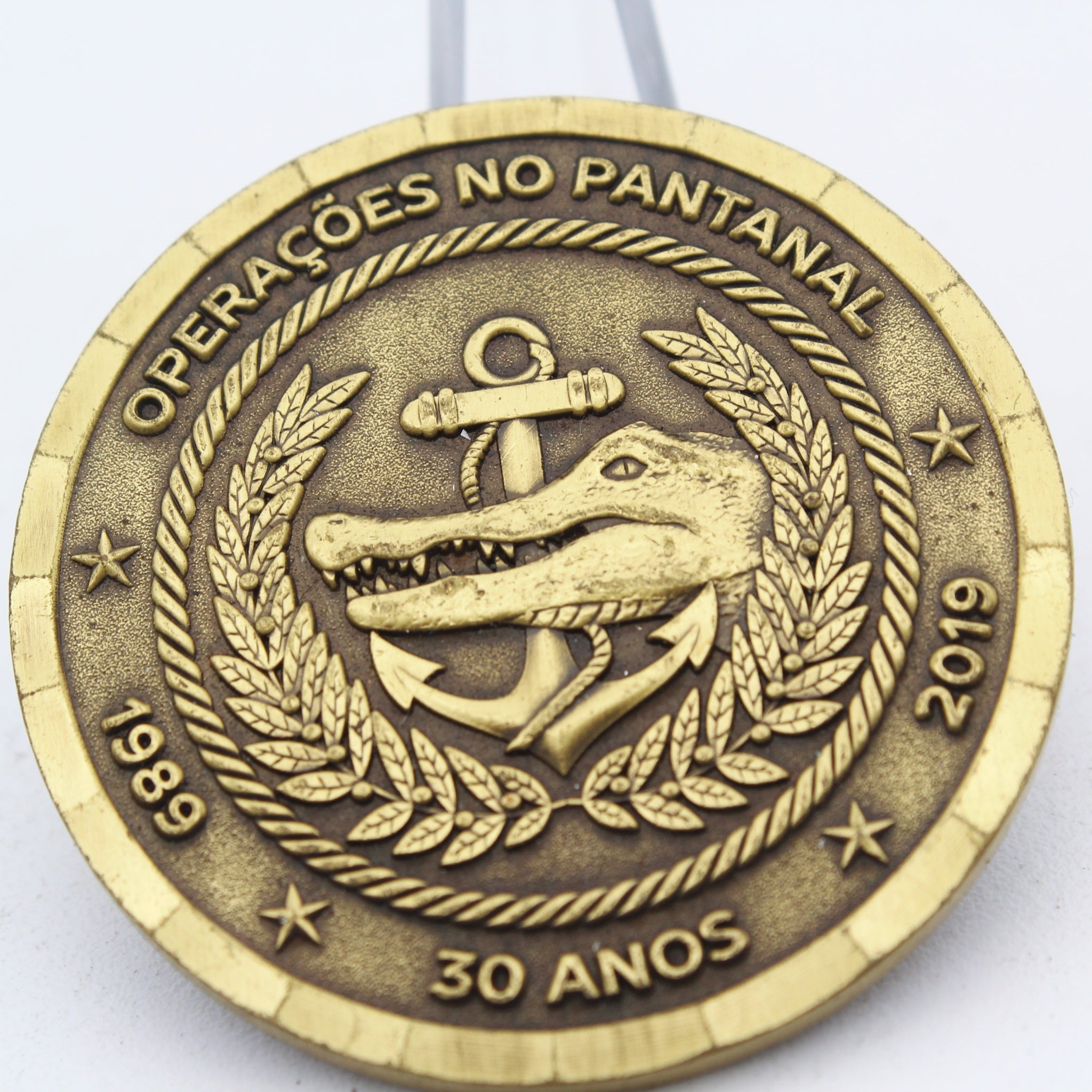 Brazil Marine Corps Pantanal Operations Challenge Coin 30 Years 1989-2019 1.75" Pre-owned