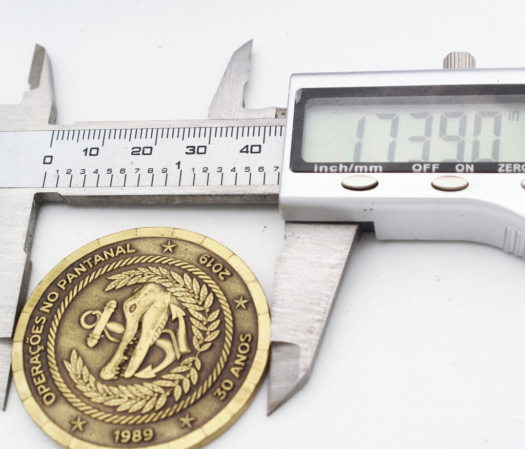 Brazil Marine Corps Pantanal Operations Challenge Coin 30 Years 1989-2019 1.75" Pre-owned