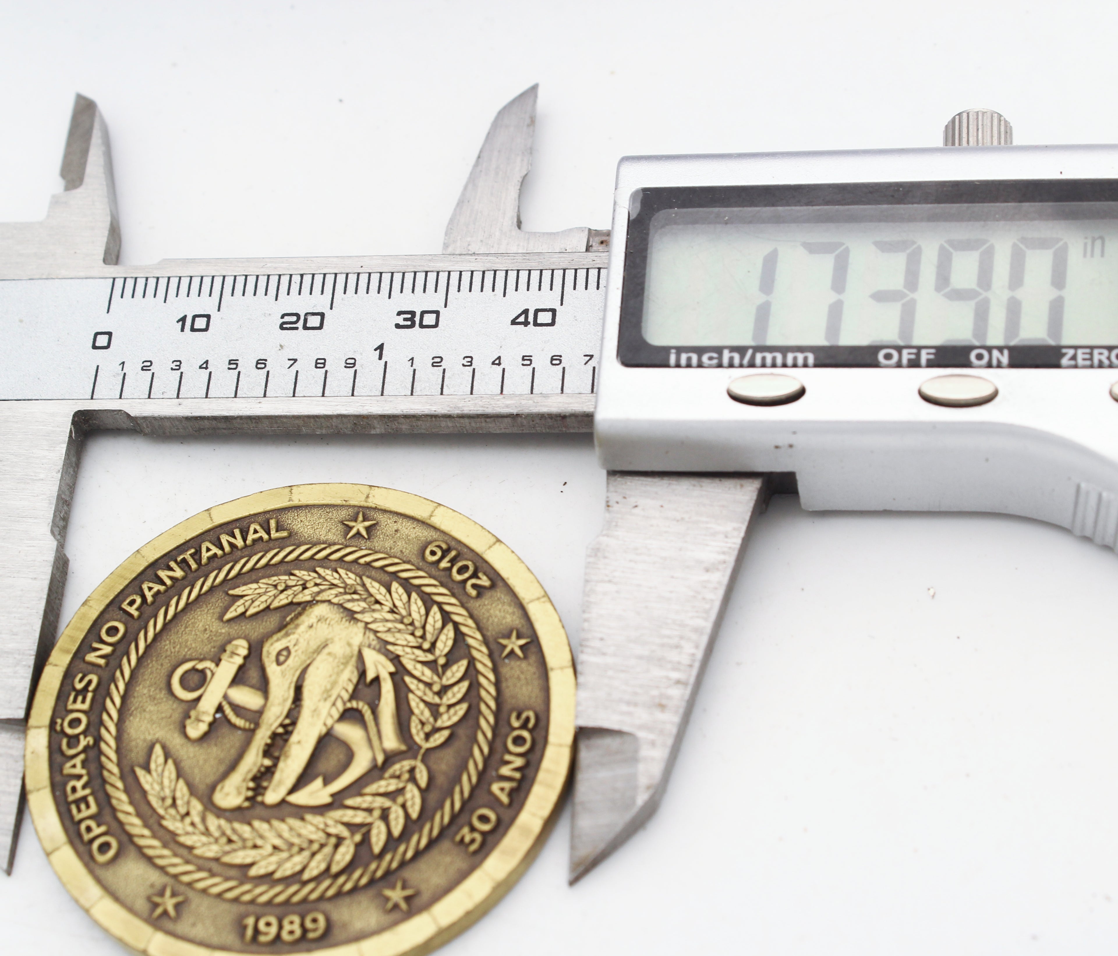 Brazil Marine Corps Pantanal Operations Challenge Coin 30 Years 1989-2019 1.75" Pre-owned