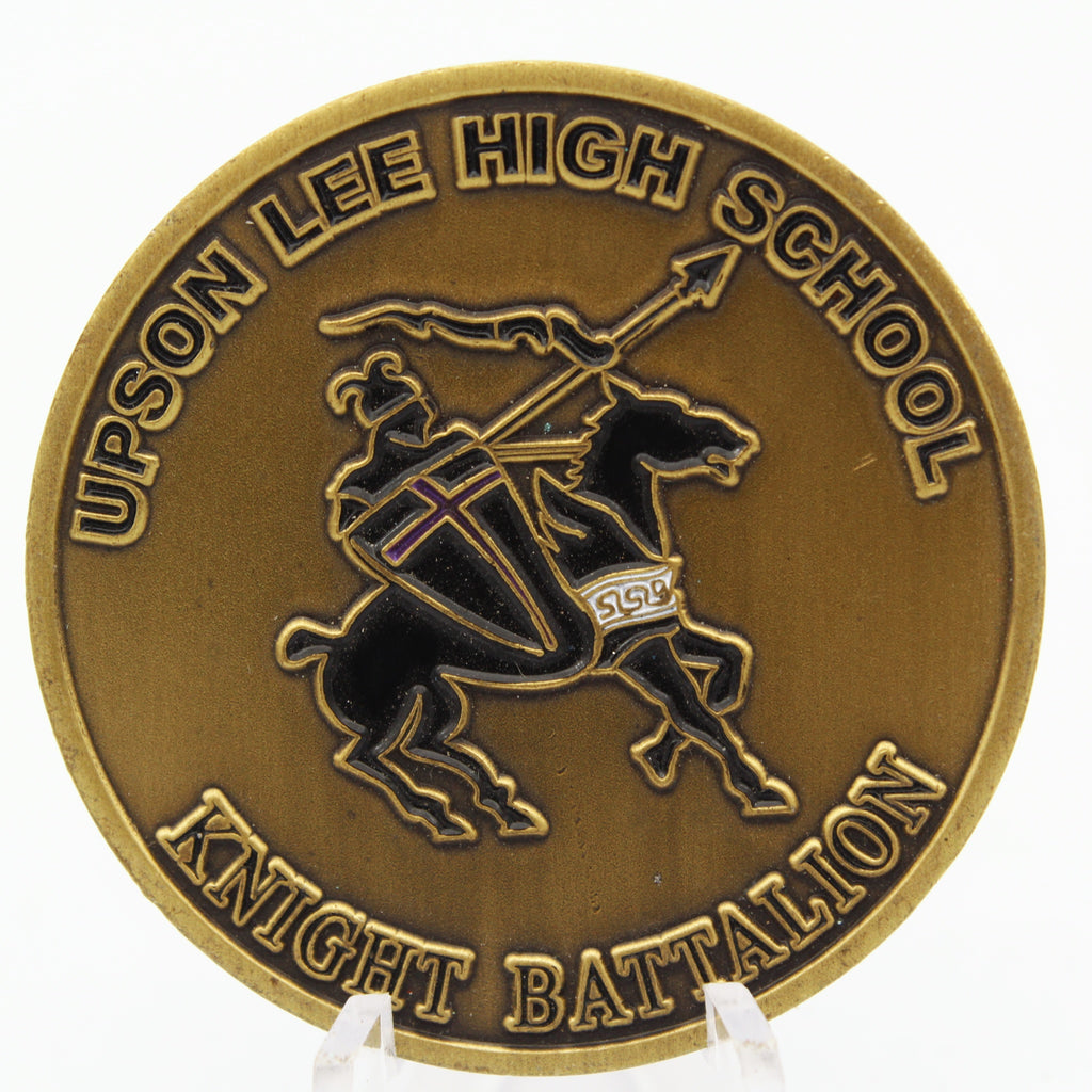 Navy JROTC Upson Lee High School Knight Battalion Challenge Coin 1.75 Inch Pre-owned