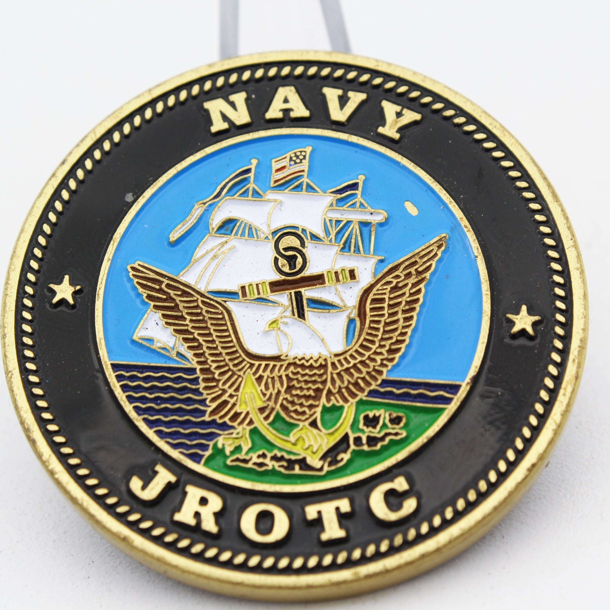 Navy JROTC Upson Lee High School Knight Battalion Challenge Coin 1.75 Inch Pre-owned