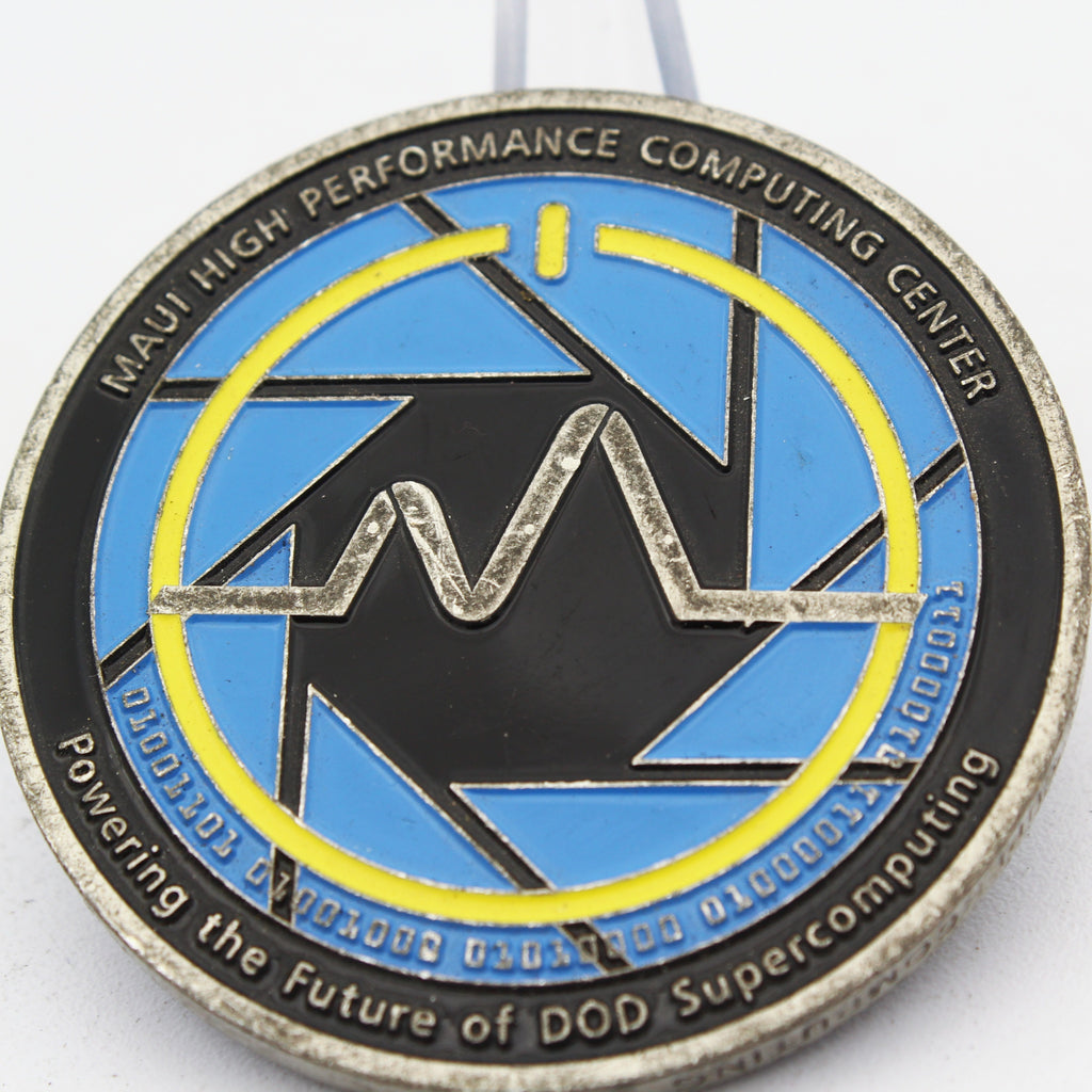 Maui High Performance Computing Center Challenge Coin Maui Space Surveillance 2"Pre-owned