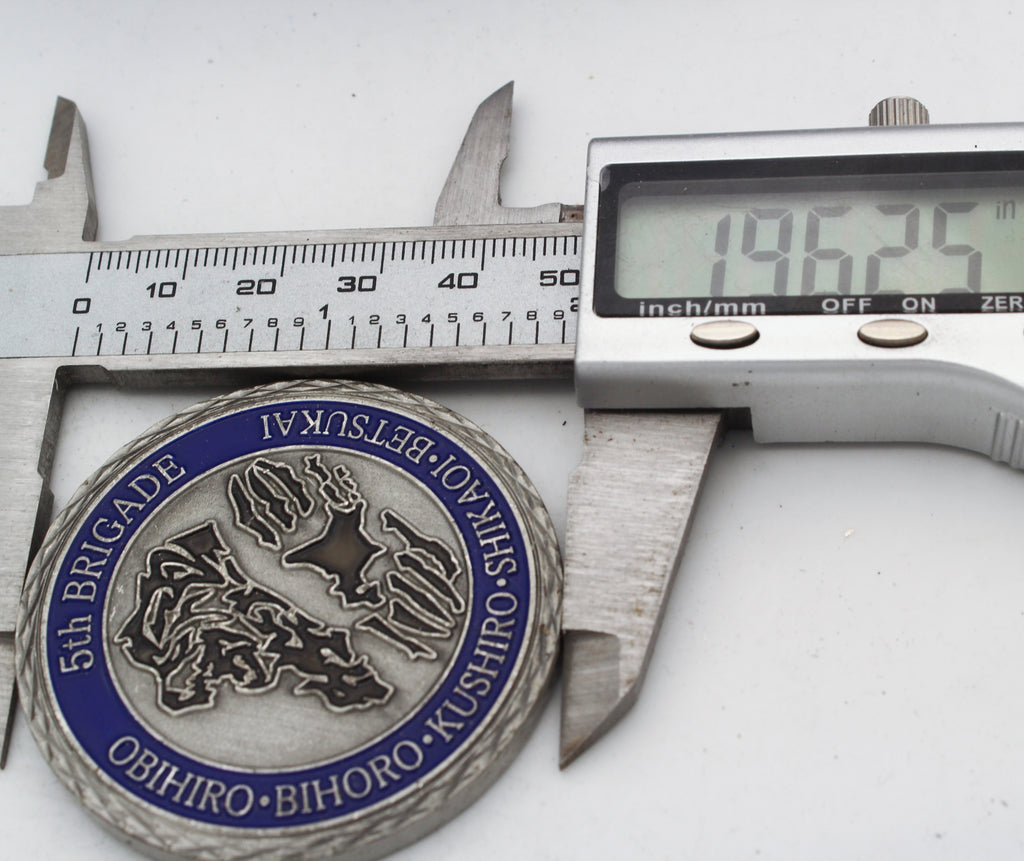 Japan Ground Self Defense Force Northern Army 5th Brigade Challenge Coin 2" Pre-owned