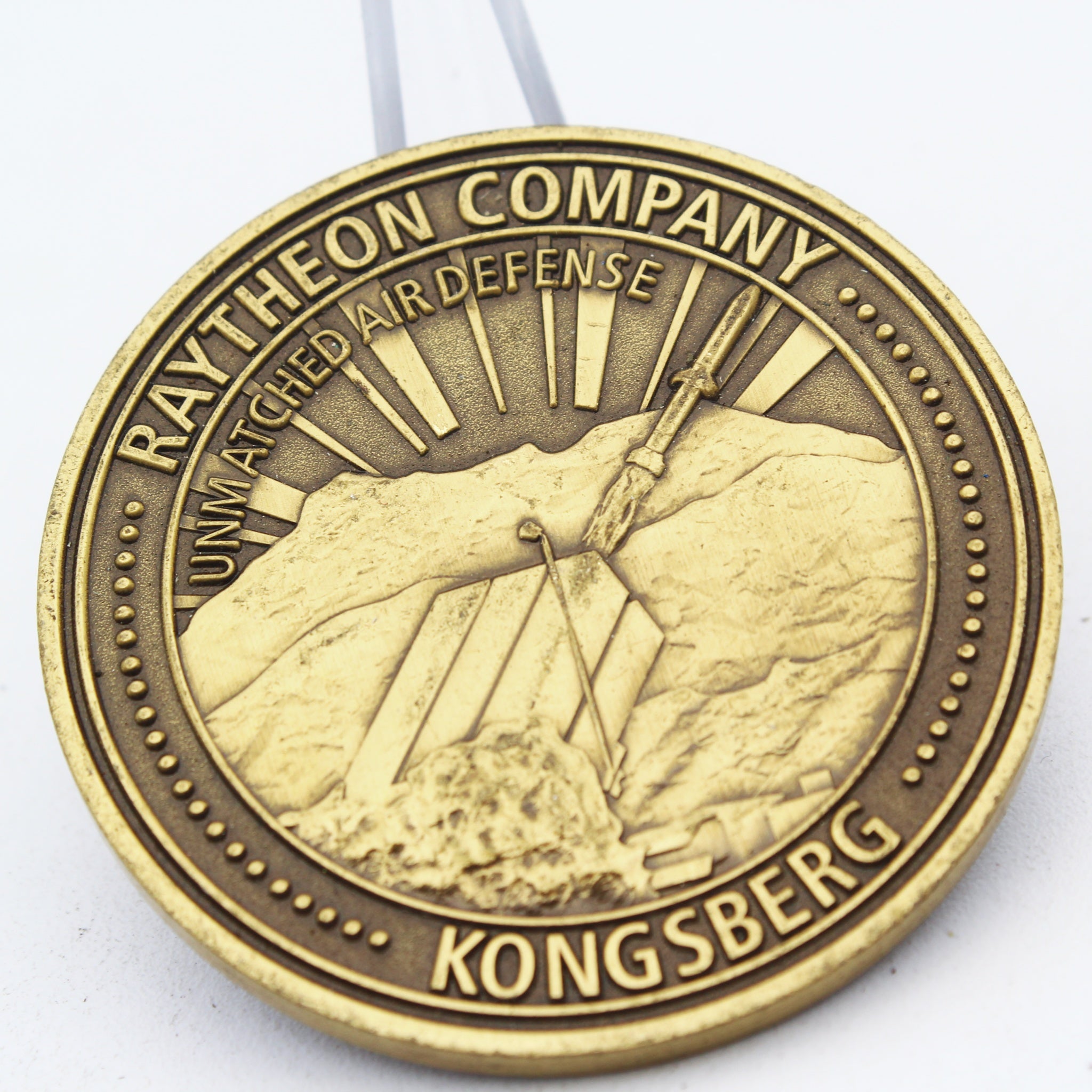 Raytheon Kongsberg Air Defense Challenge Coin 2 Inch Oman Live Fire 2018 Military Collectible Pre-owned