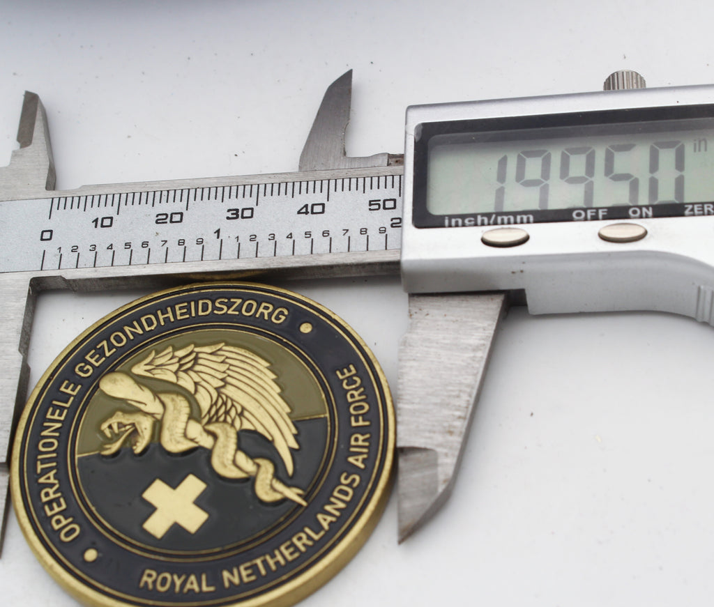 Royal Netherlands Air Force Operational Health Service Challenge Coin 2 Inch Pre-owned