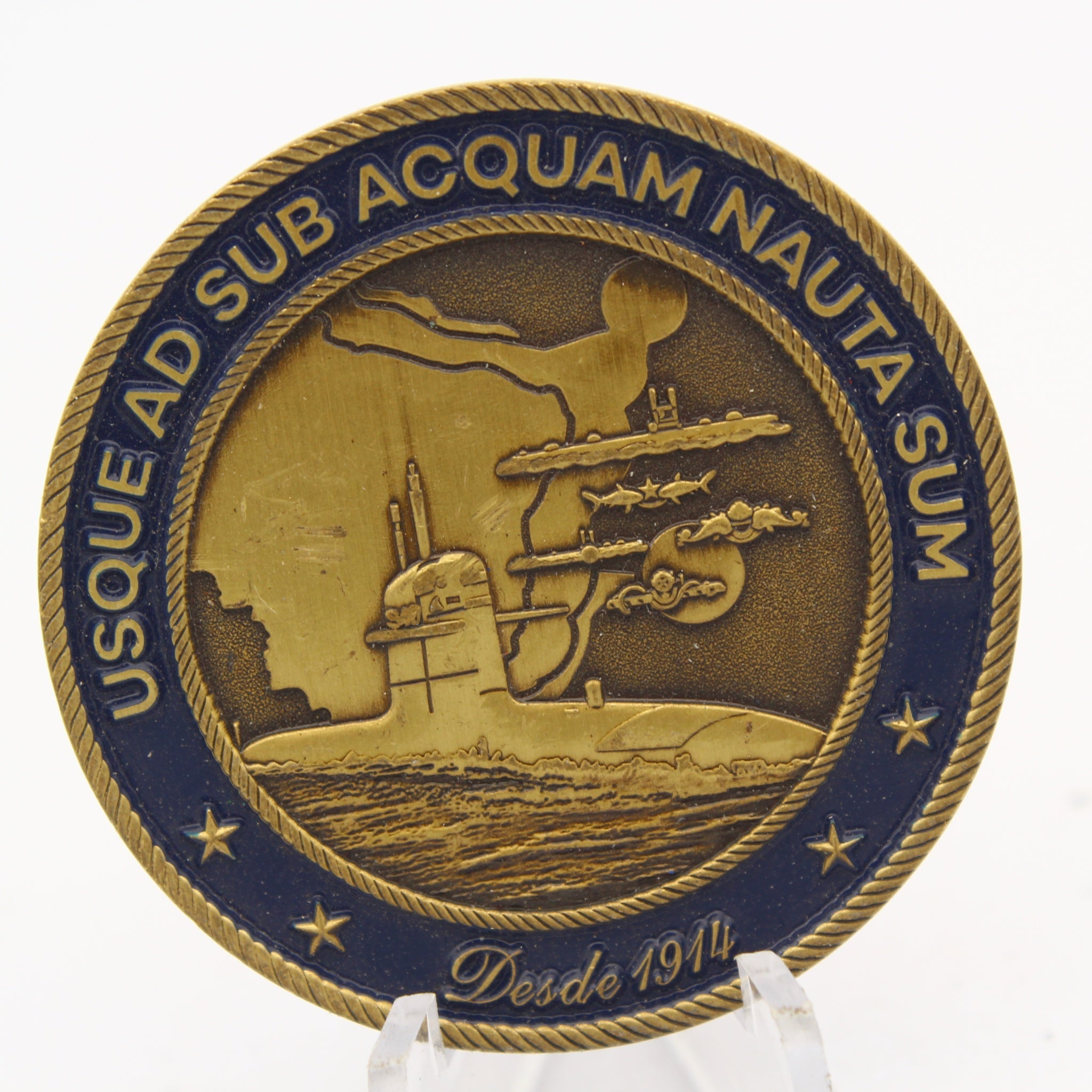 Brazil Navy Submarine Force Challenge Coin 1.75 Inch Marinha do Brasil Collectible Pre-owned