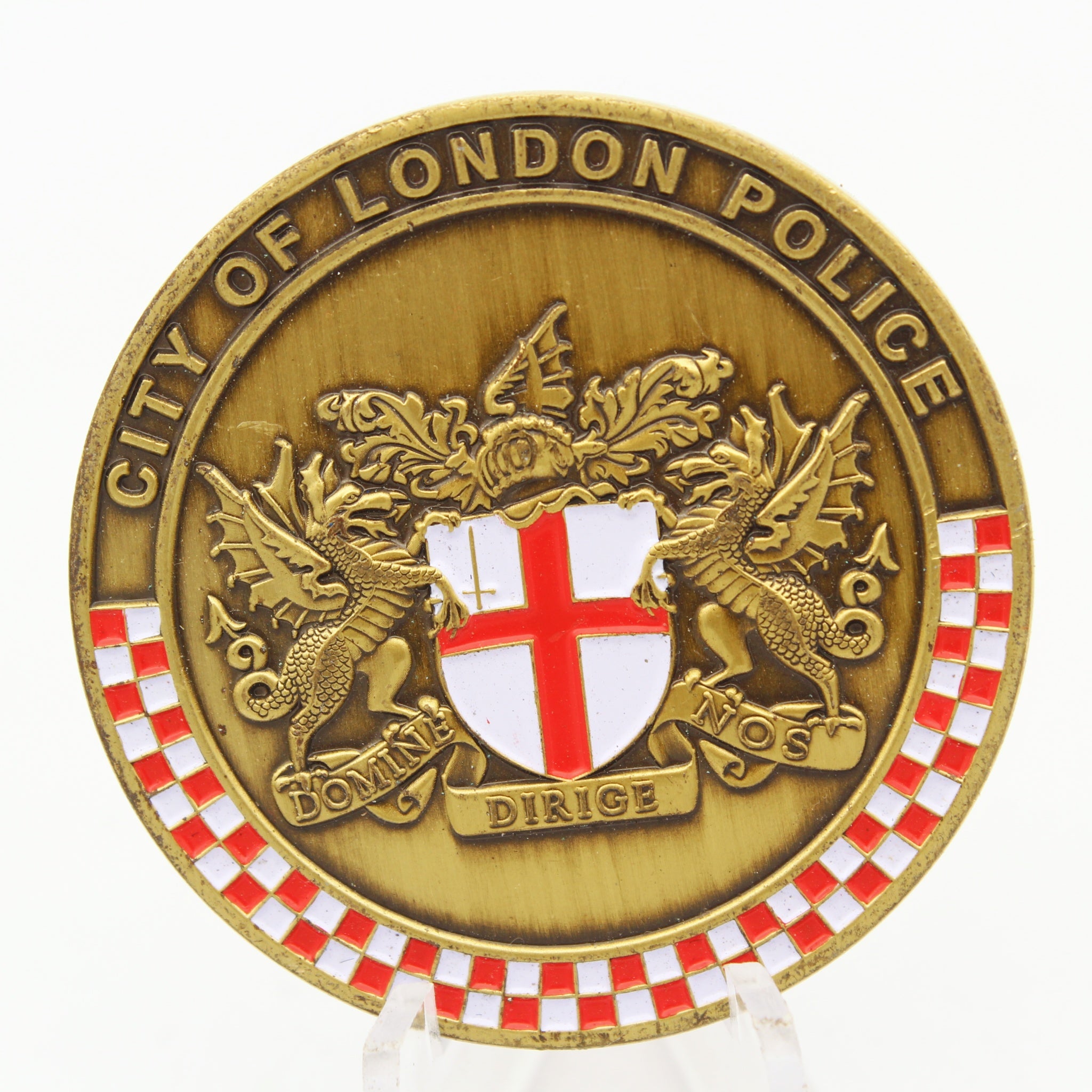 City of London Police Challenge Coin 1.75 Inch Bronze Tone Collectible Pre-owned