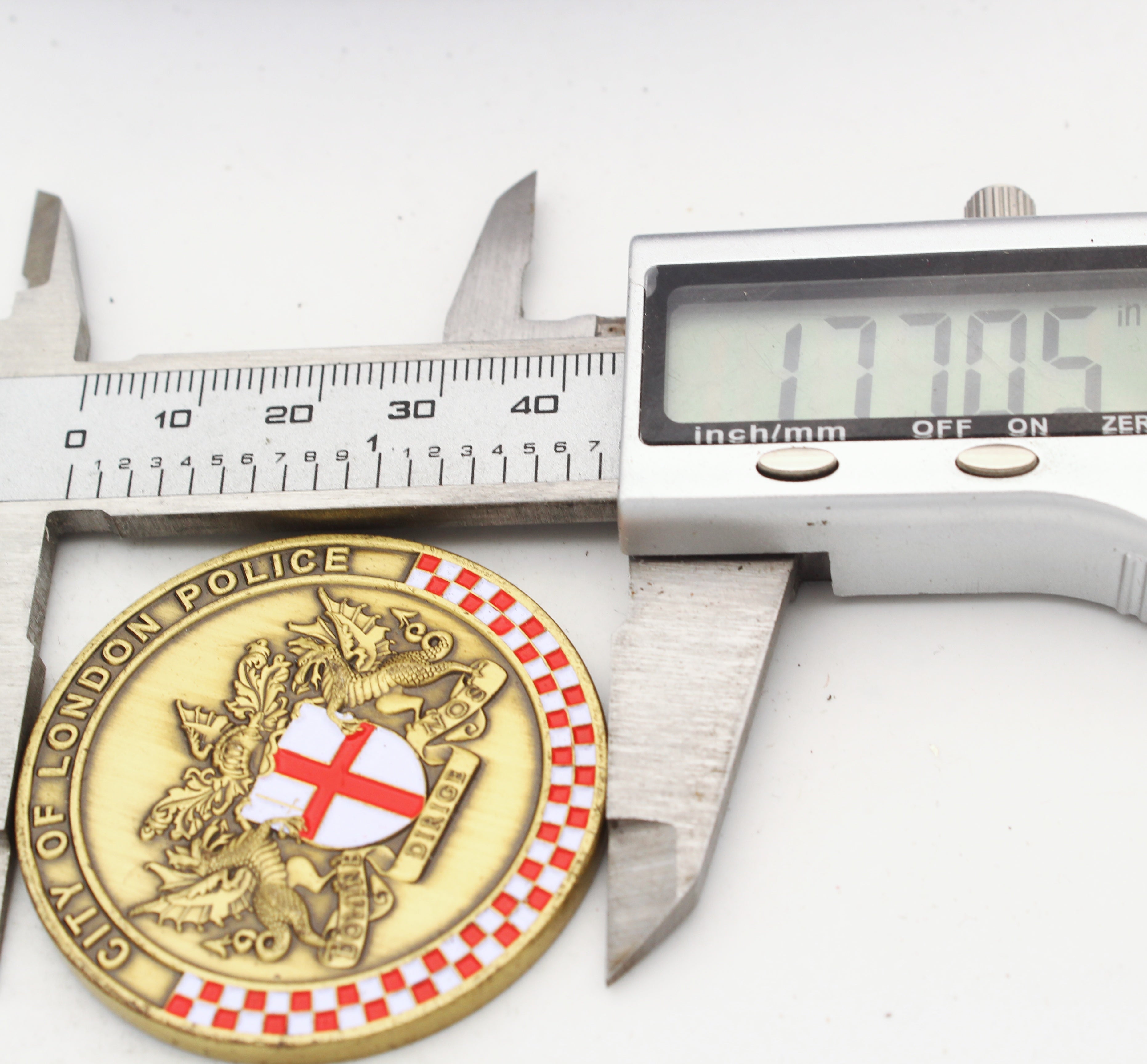 City of London Police Challenge Coin 1.75 Inch Bronze Tone Collectible Pre-owned