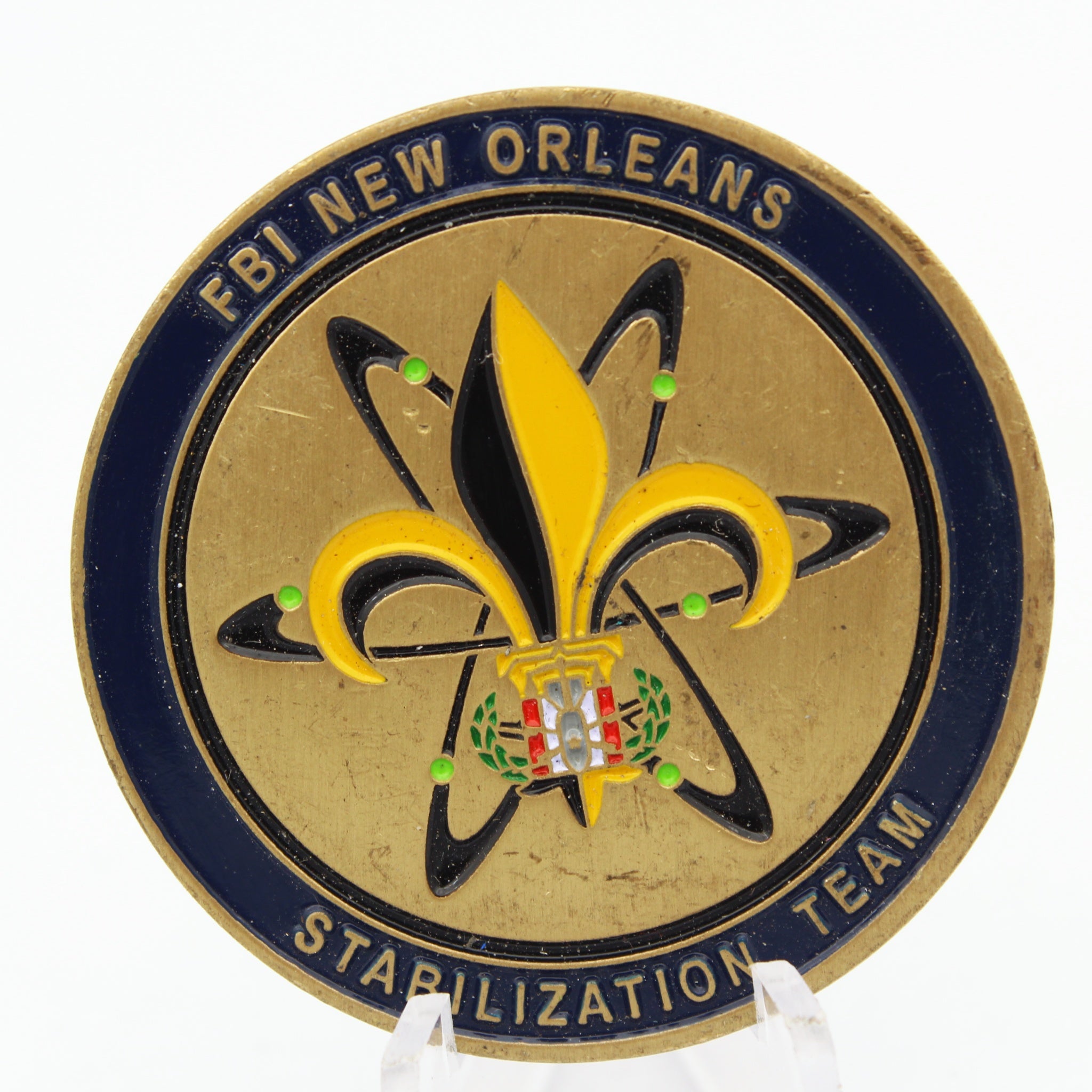 FBI New Orleans Stabilization Team Challenge Coin 1.75 Inch DOJ Collectible Pre-owned