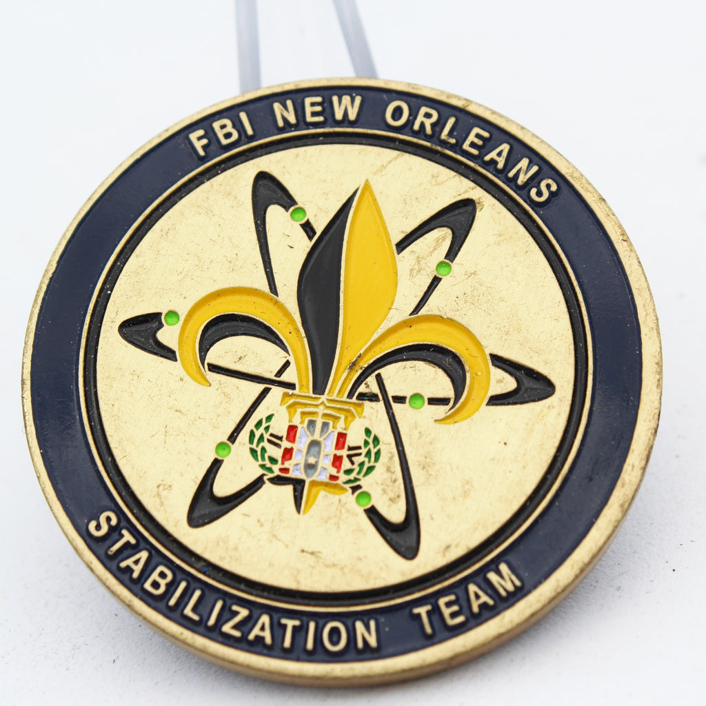 FBI New Orleans Stabilization Team Challenge Coin 1.75 Inch DOJ Collectible Pre-owned