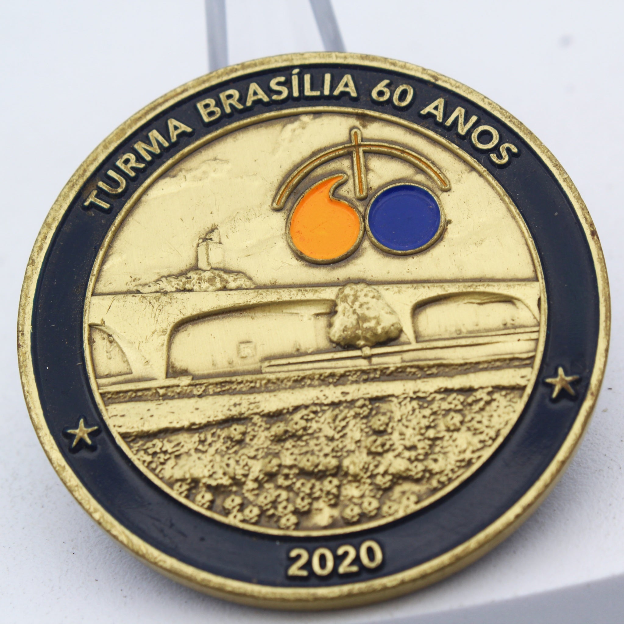 CAED ESG Brazil Defense Studies Challenge Coin 1.75 Inch Brasília 60 Years Collectible Pre-owned