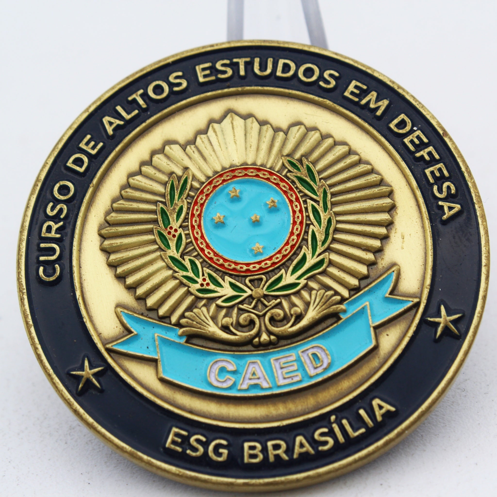 CAED ESG Brazil Defense Studies Challenge Coin 1.75 Inch Brasília 60 Years Collectible Pre-owned