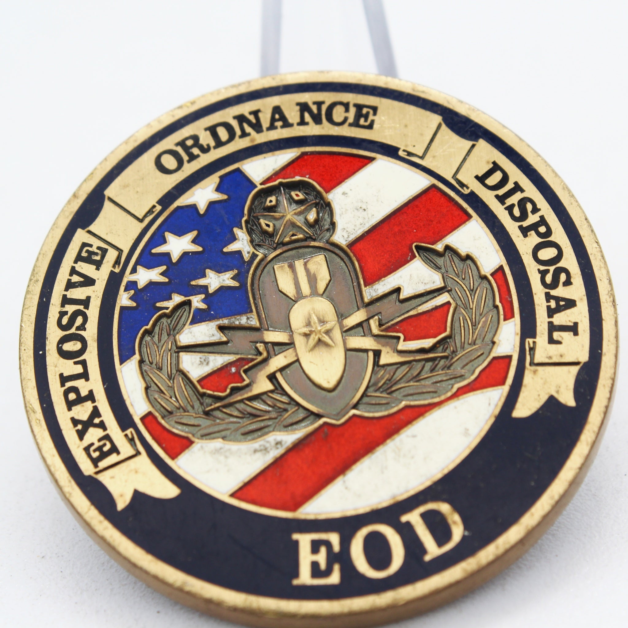 US EOD Explosive Ordnance Disposal WMD Tech Challenge Coin 1.75" Military Pre-owned